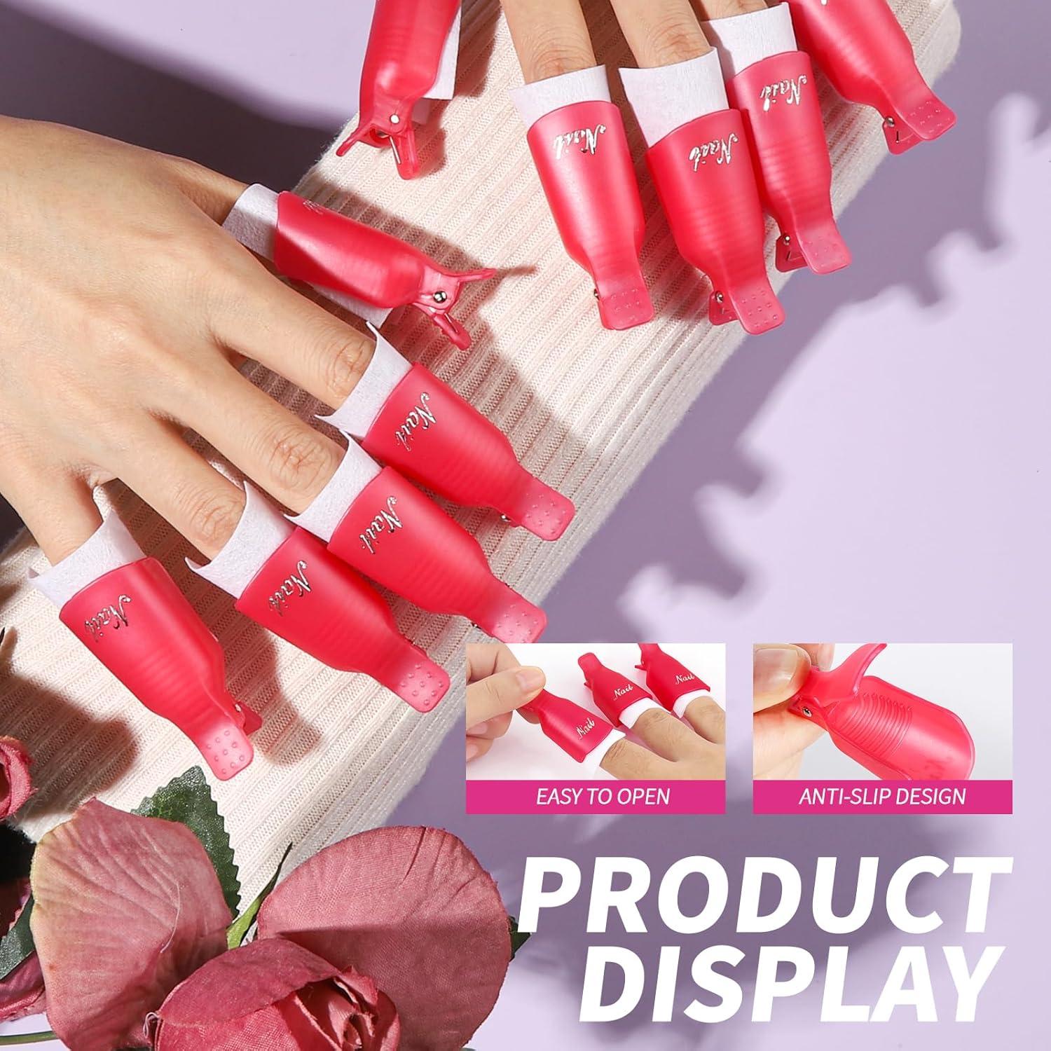 Kit de Quitar Esmalte de Uñas en Gel FANDAMEI 100ml 500 Discos