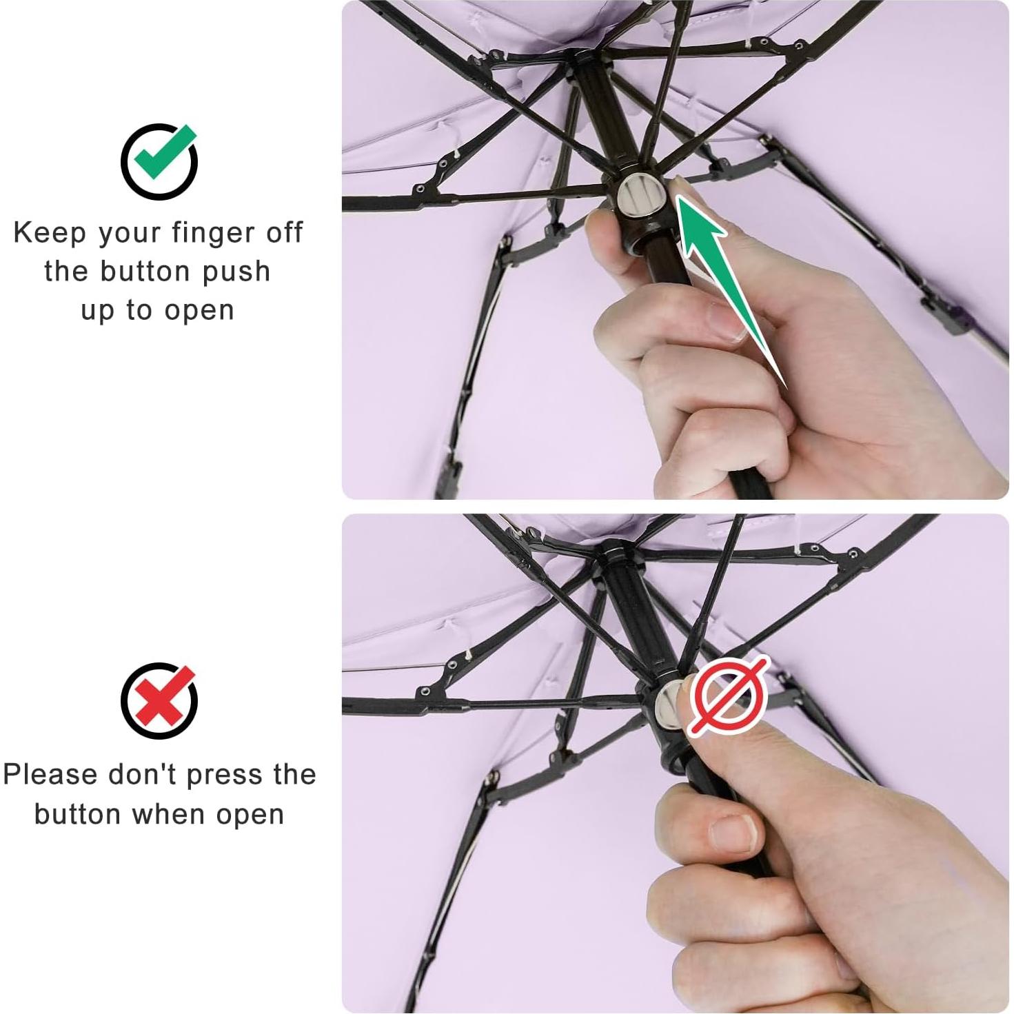 Mini Paraguas de Viaje ECOBRELLA Púrpura UPF 50+ Compacto