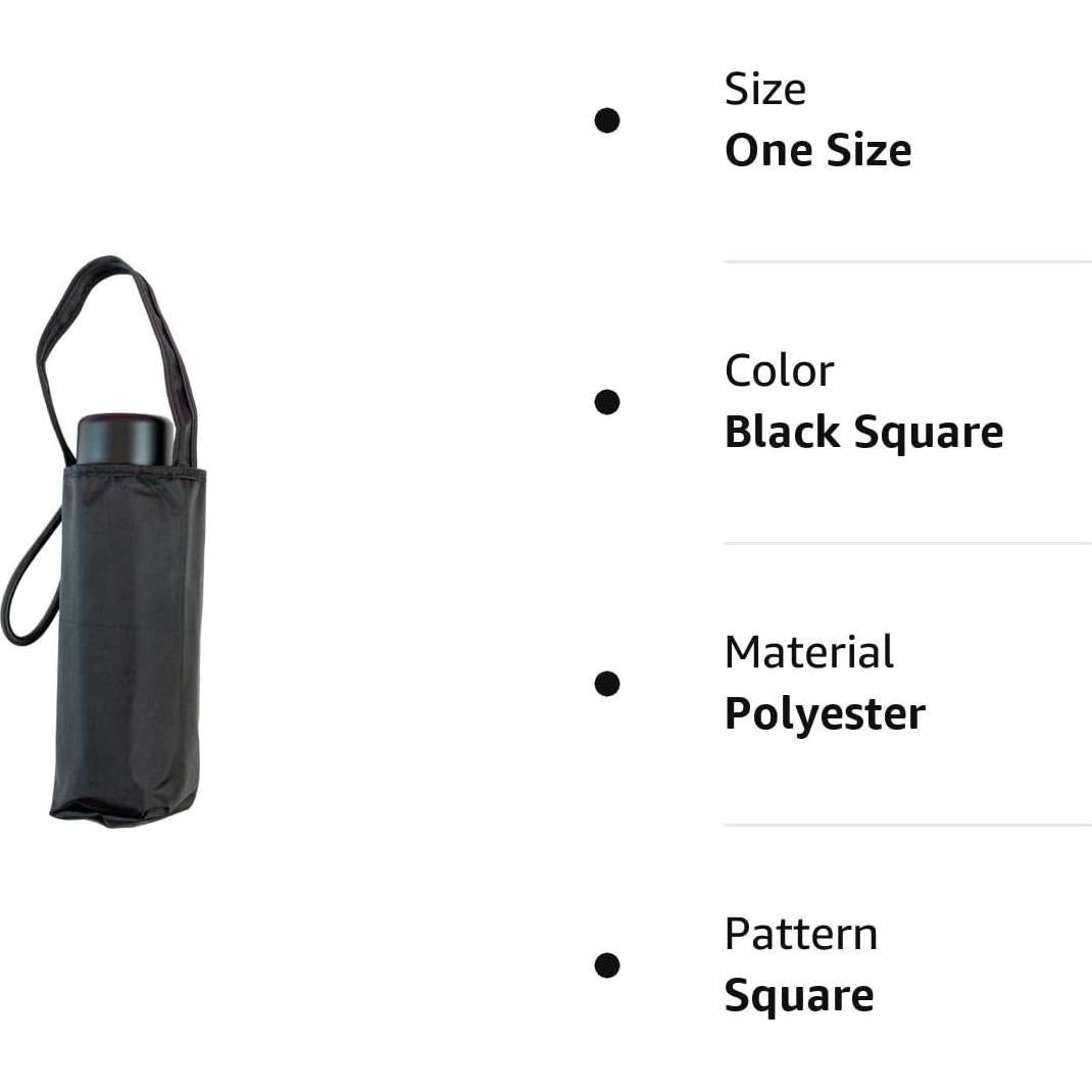 Paraguas Manual Totes Micro Mini Compacto 96 cm Negro