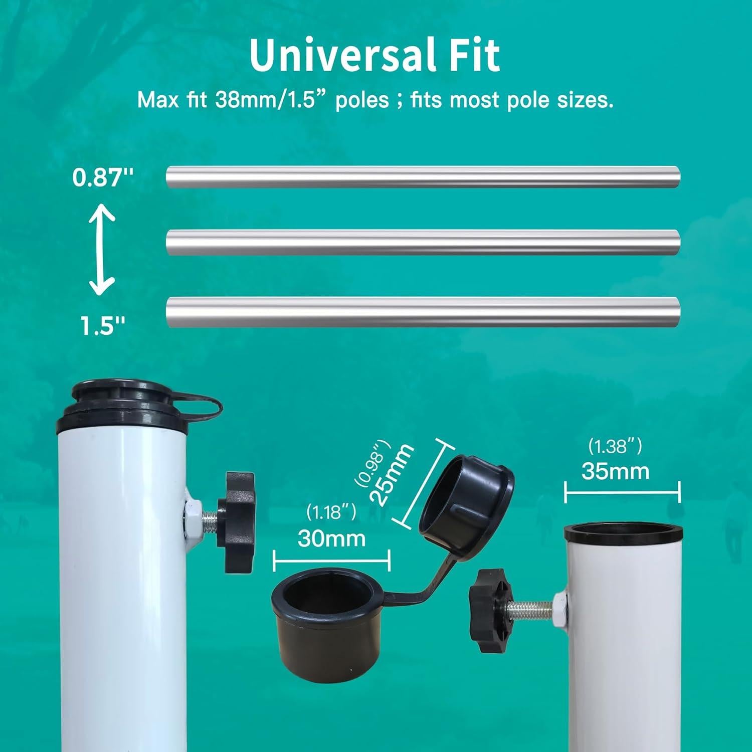 Soporte de Paraguas Plegable AMMSUN - Base de Patio Ajustable