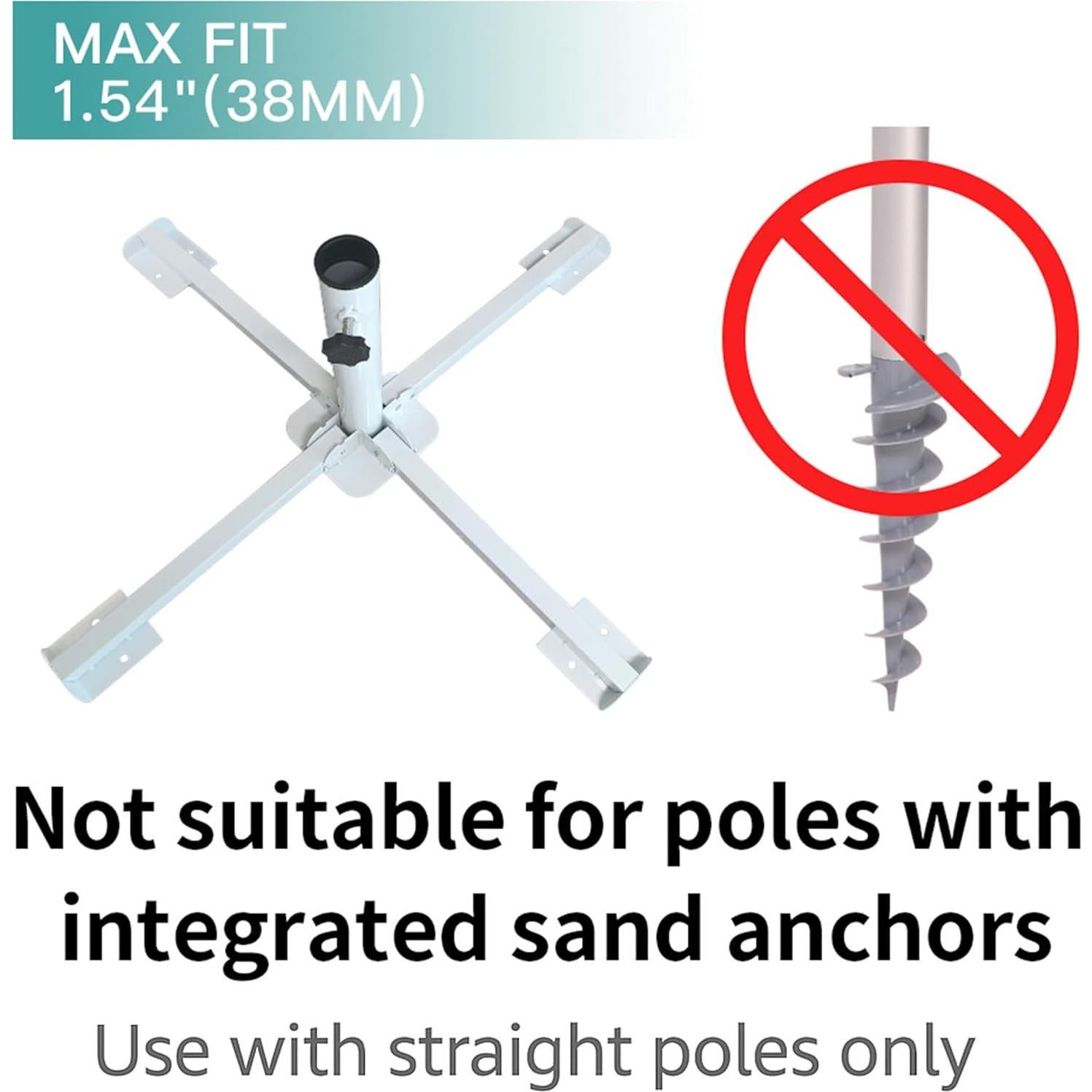 Soporte de Paraguas Plegable AMMSUN - Base de Patio Ajustable