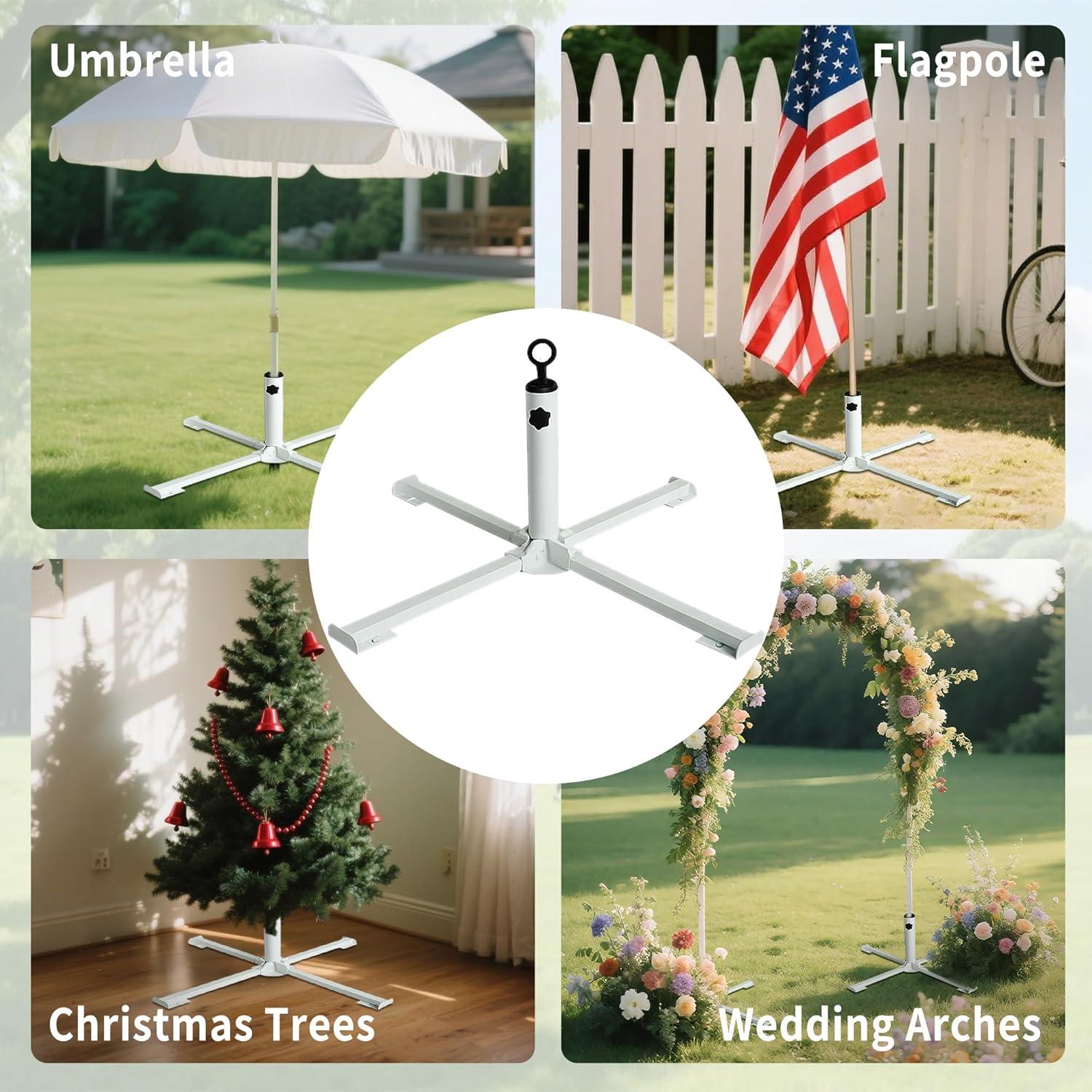 Soporte de Paraguas Plegable AMMSUN - Base de Patio Ajustable