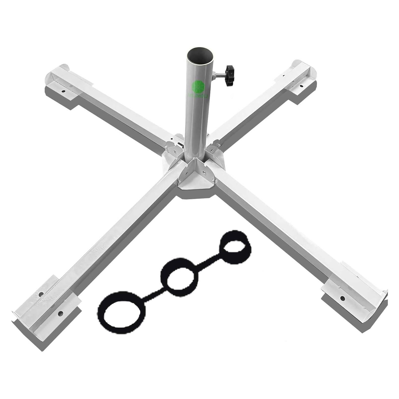 Soporte de Paraguas Plegable MILIMOLI - Base de Patio a Prueba de Óxido