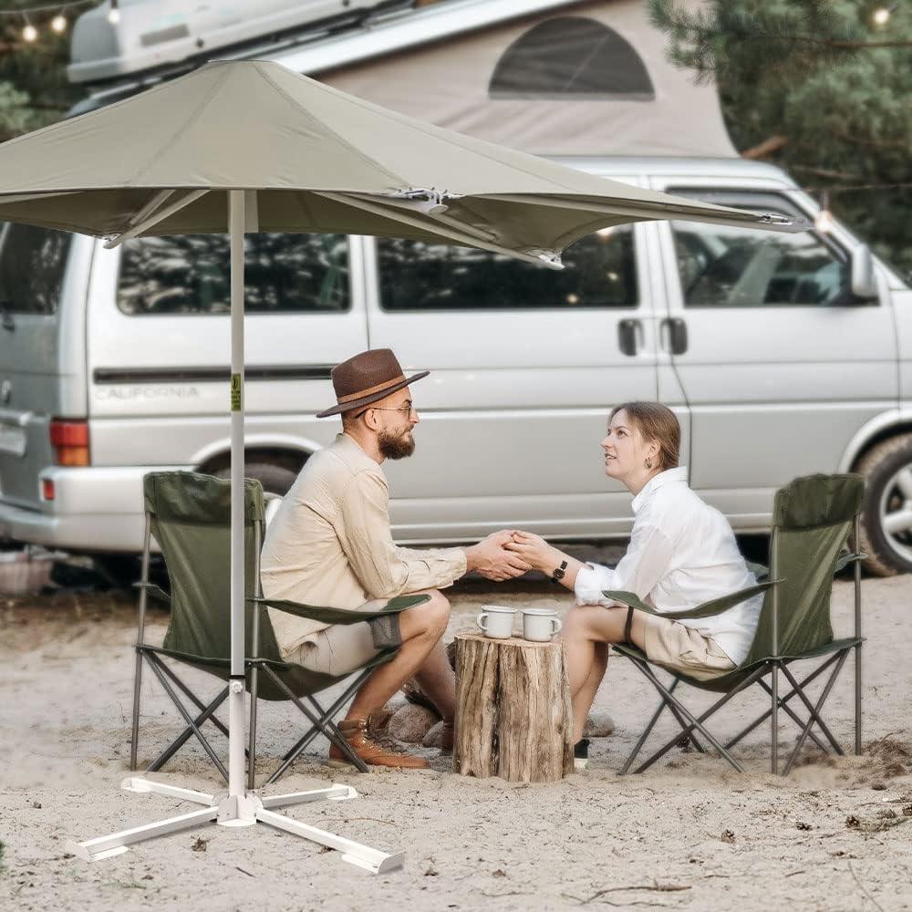 Soporte de Paraguas Plegable MILIMOLI - Base de Patio a Prueba de Óxido