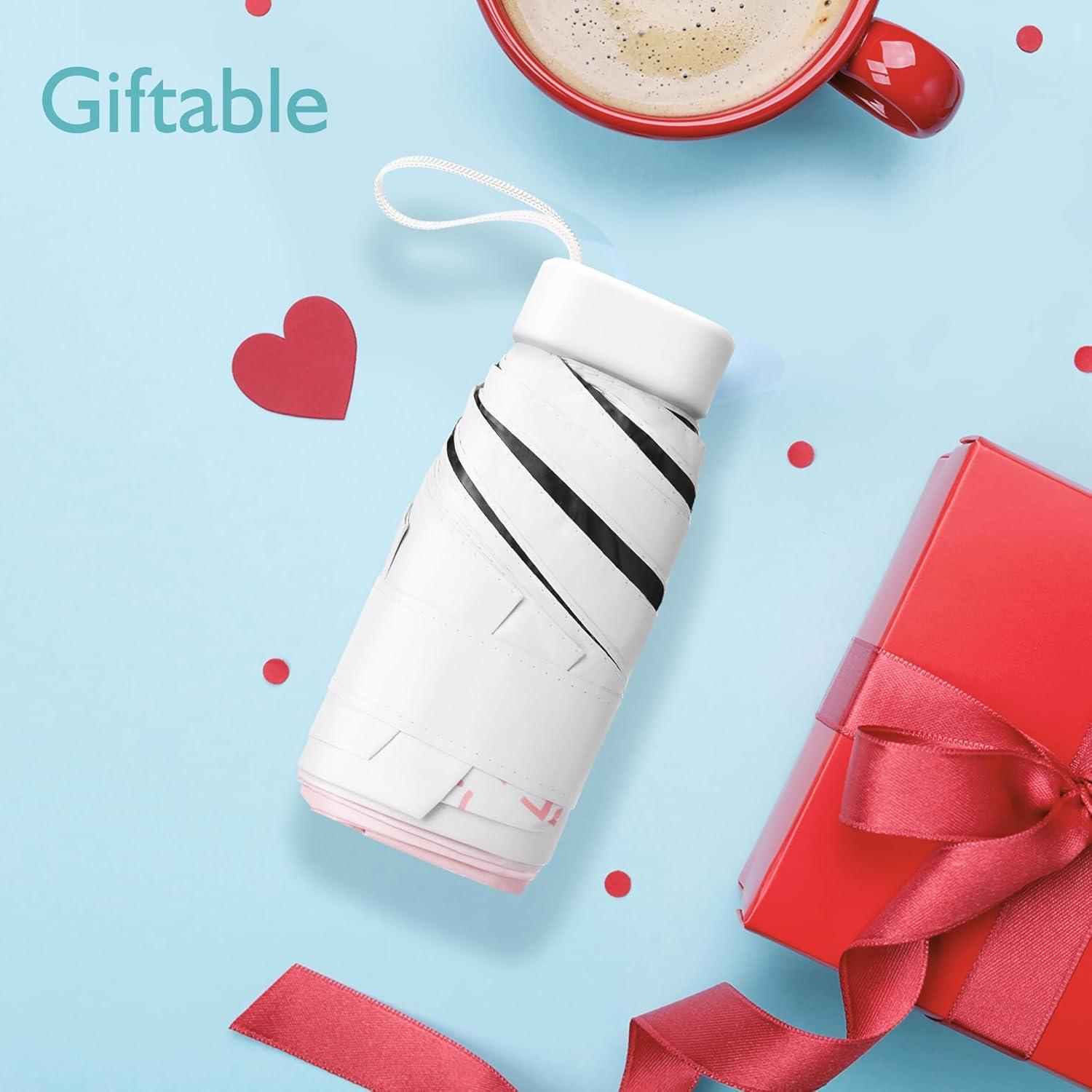 Paraguas Mini Compacto ViddVoom Negro UV Ligero 210g