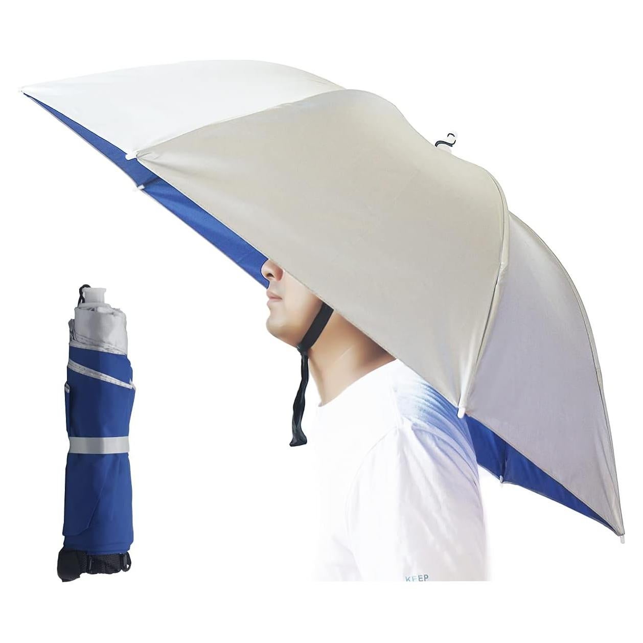Sombrero Paraguas Bocampty 93.98 cm UV Plegable para Pesca