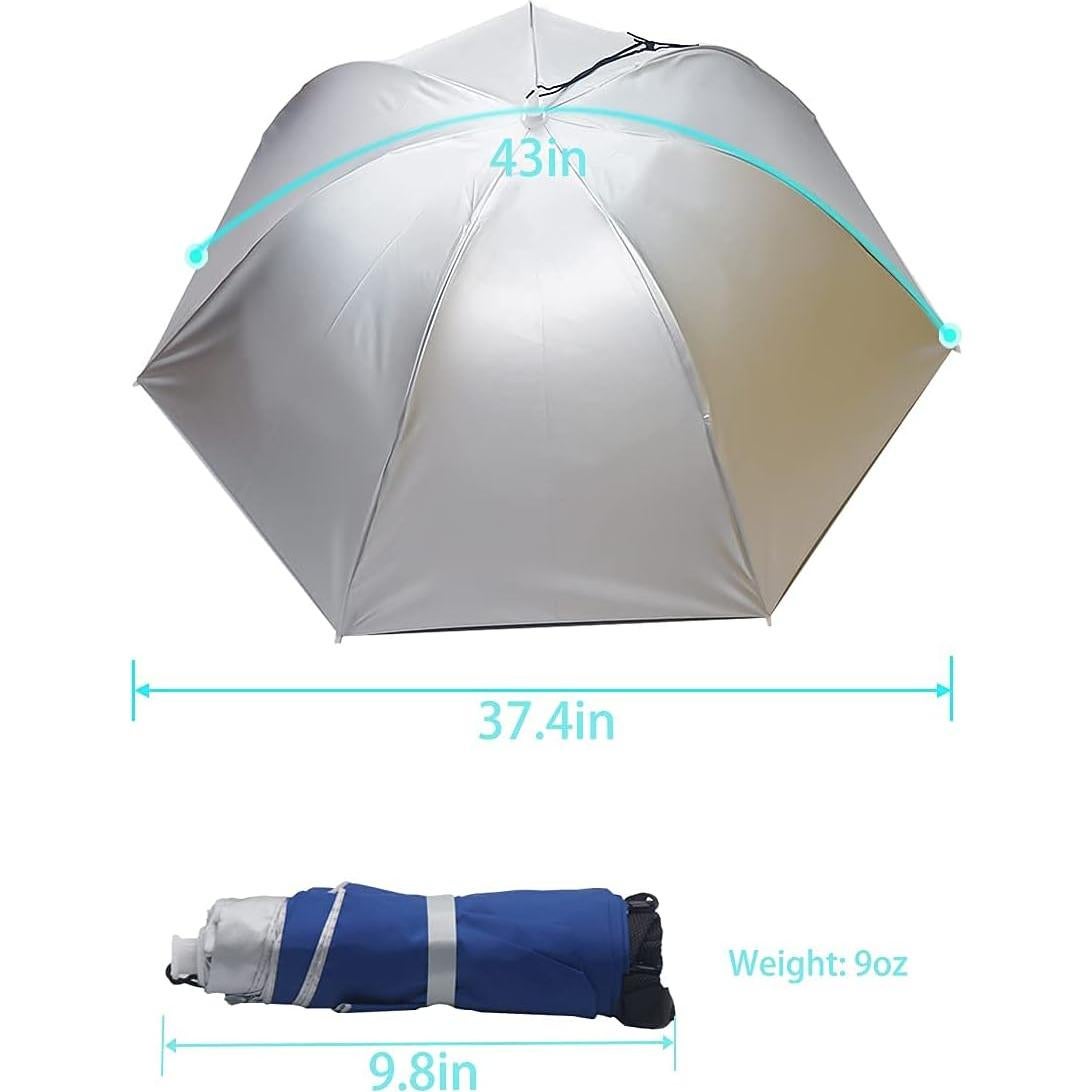 Sombrero Paraguas Bocampty 93.98 cm UV Plegable para Pesca