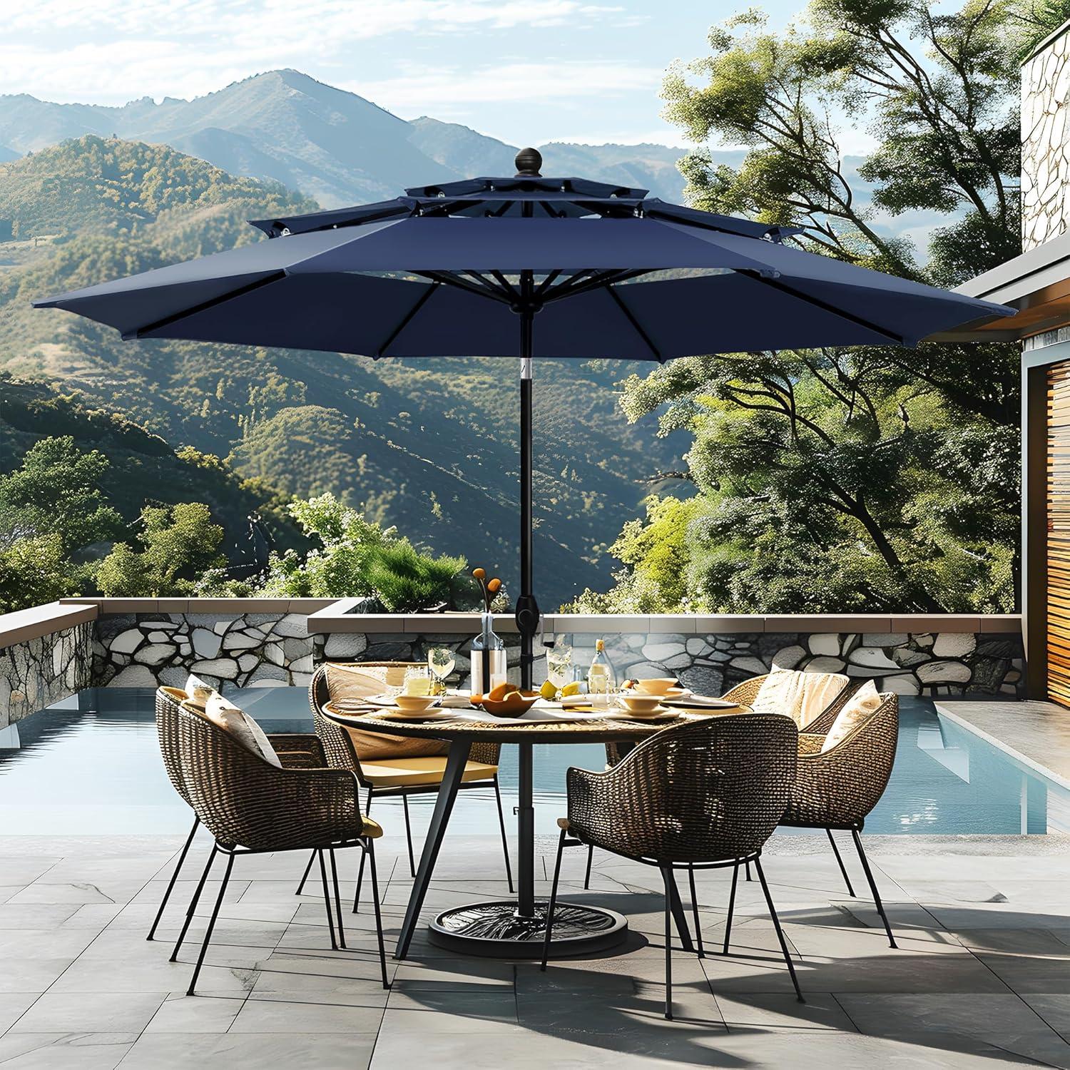 Paraguas de Patio Sophia & William 3 Niveles 3.05m Auto-inclinación