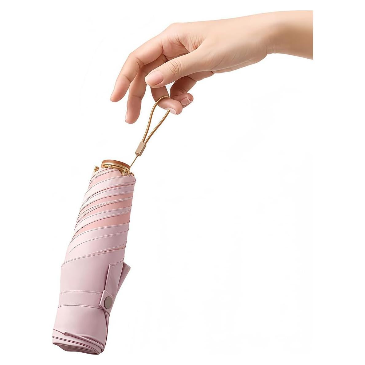 Paraguas de Viaje Compacto BAODINI Rosa con Protección UV