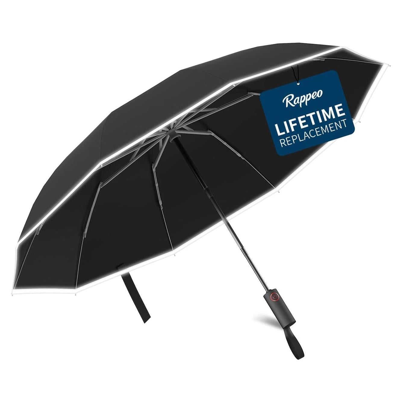 Paraguas Invertido Automático Rappeo10 con Tiras Reflectantes
