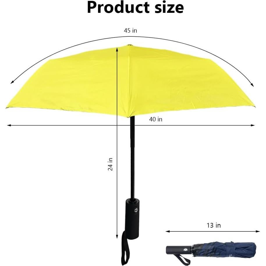 Paraguas Automático Plegable KASAN Negro 99 cm UV y Lluvia