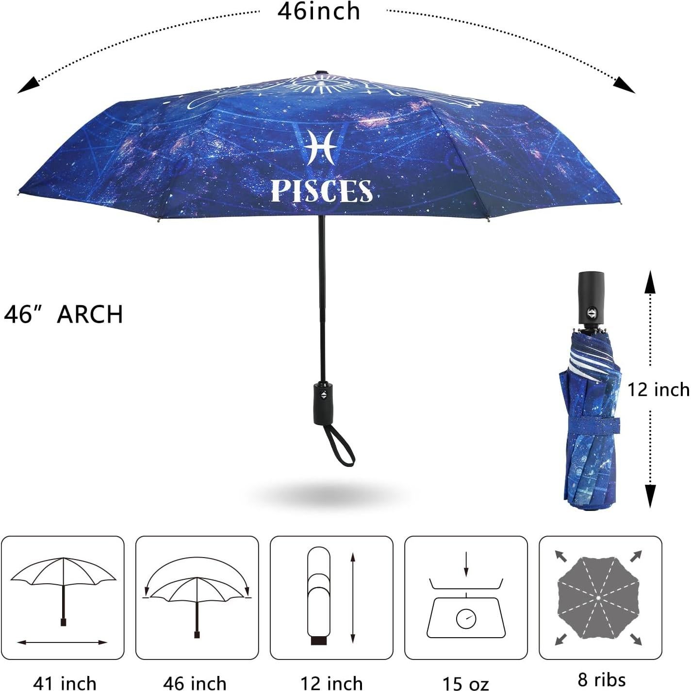 Paraguas Compacto Automático Natuquebrela 116.84 cm Estrellas