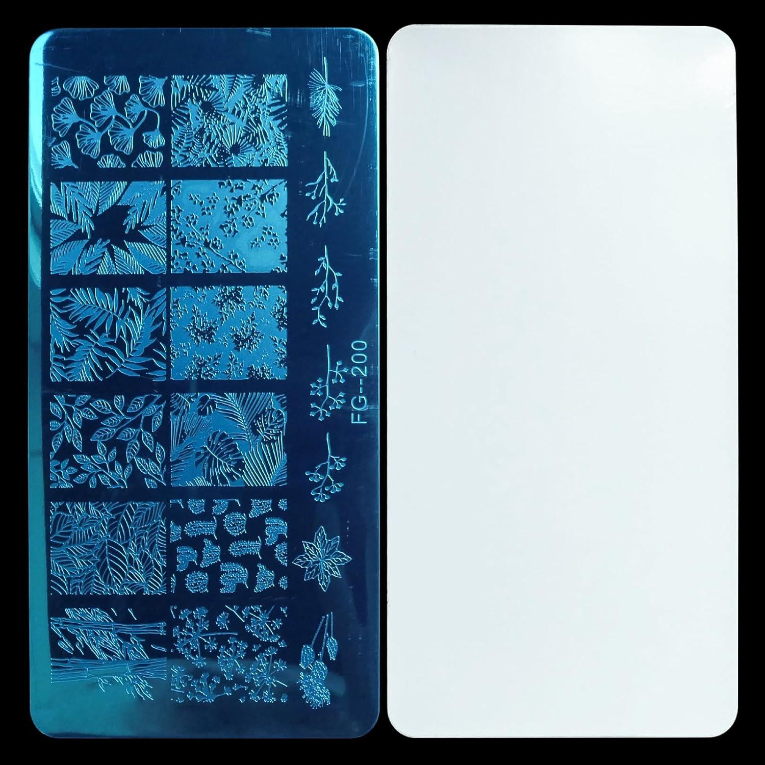 Kit de Estampado de Uñas AddFavor - 7 Piezas con Estampador y Raspador