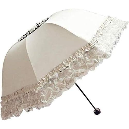 Paraguas de Encaje Honeystore Marfil UV 99% 88cm Plegable