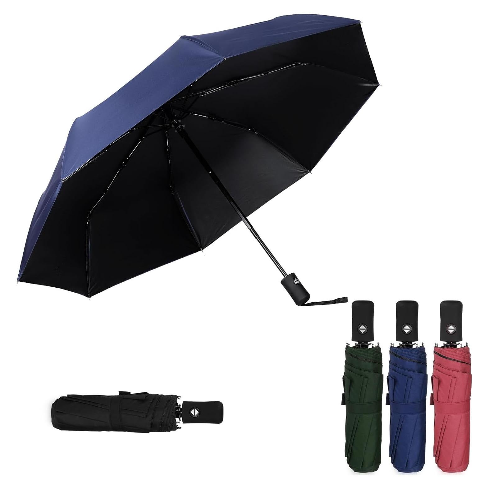 Kajaia 4 Paraguas de Viaje Compactos Automáticos a Prueba de Viento