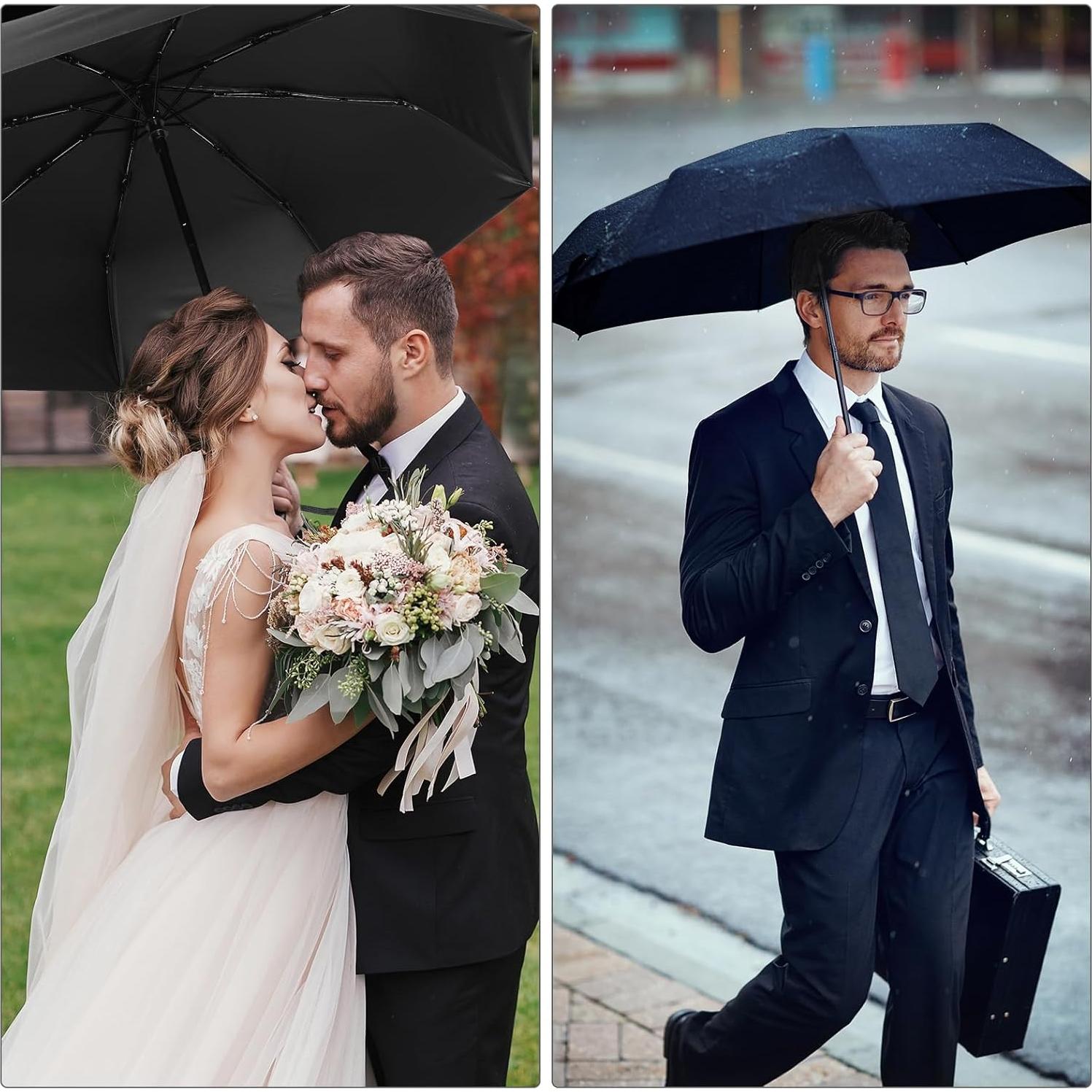 Kajaia 4 Paraguas de Viaje Compactos Automáticos a Prueba de Viento