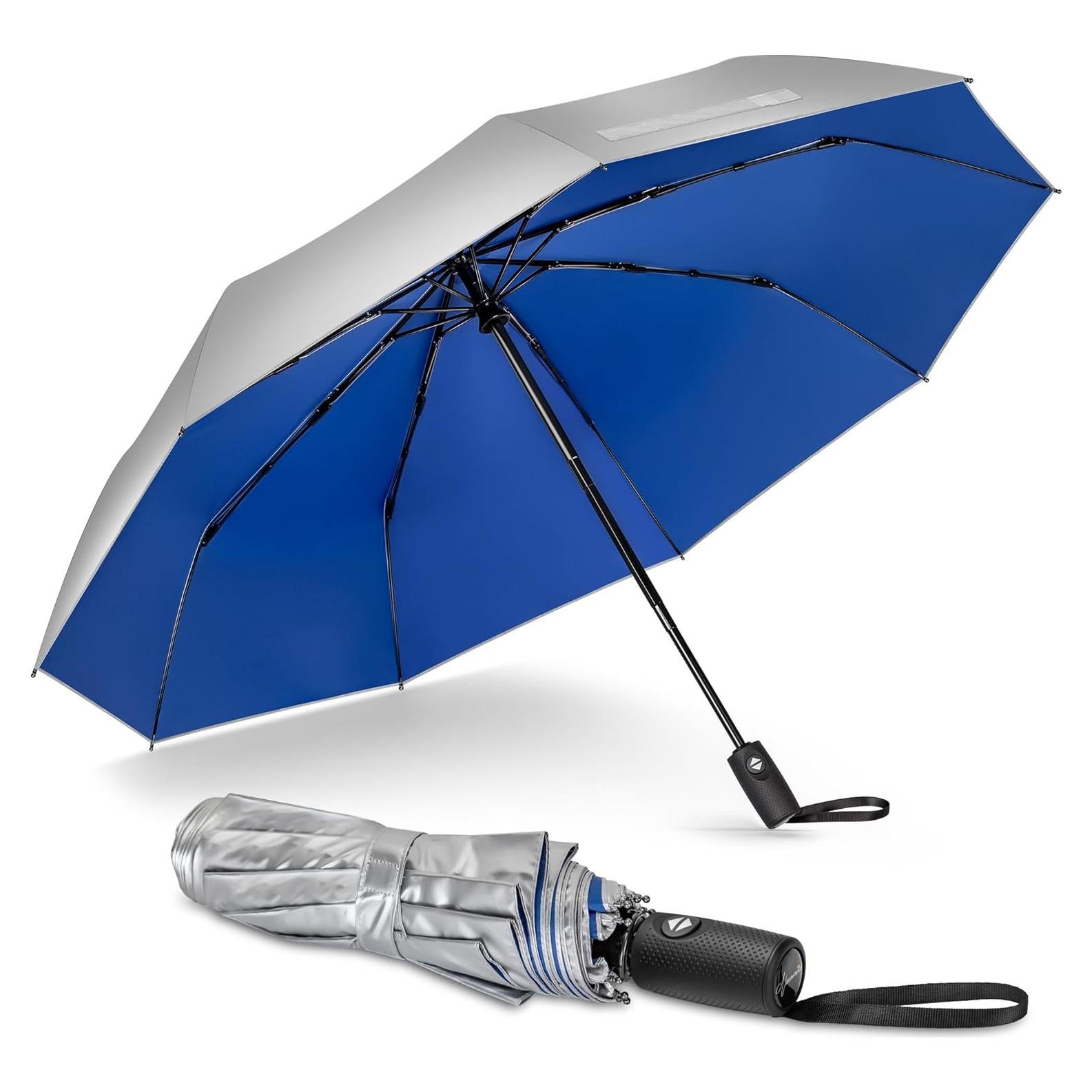 Paraguas UV NINEMAX 46" Plegable UPF 50+ Compacto Automático