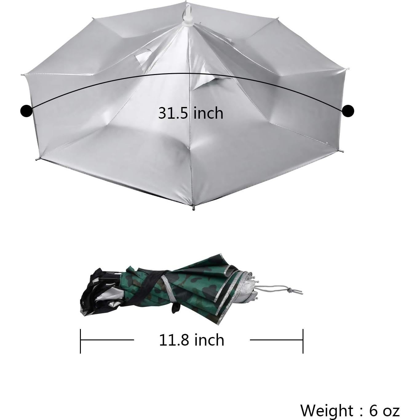 Sombrero Paraguas AIFUSI Plegable 58.42 cm Protección UV