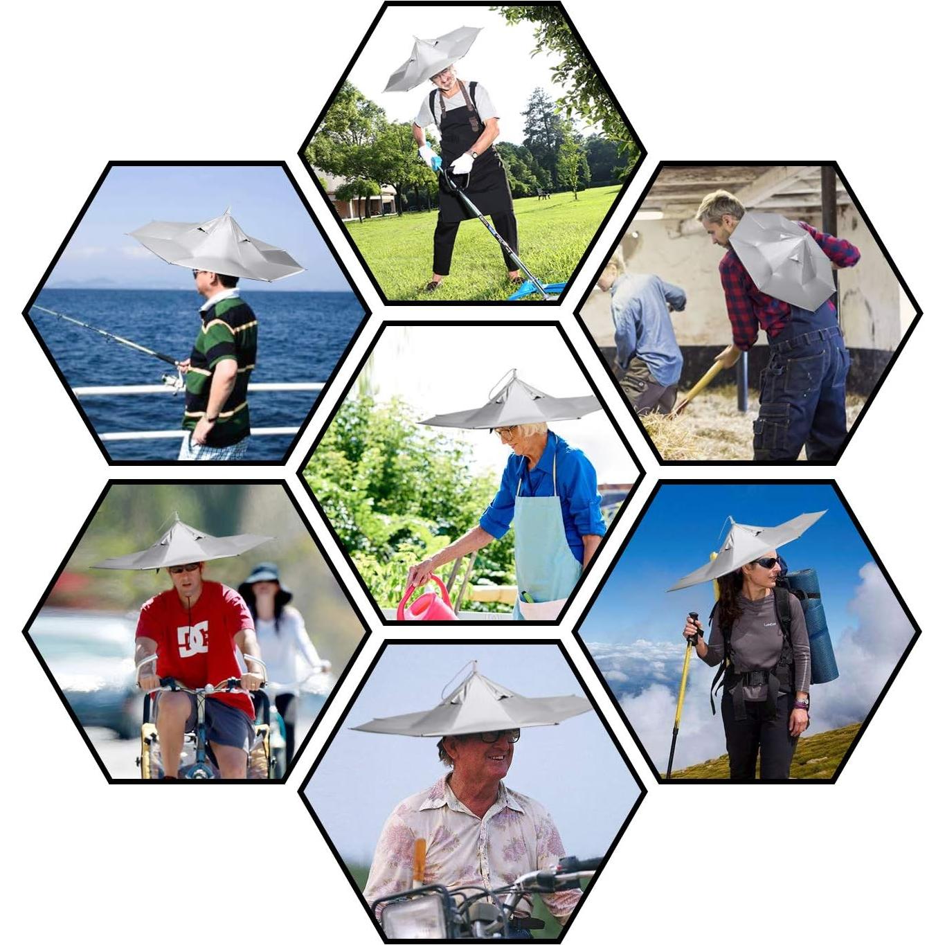 Sombrero Paraguas AIFUSI Plegable 58.42 cm Protección UV