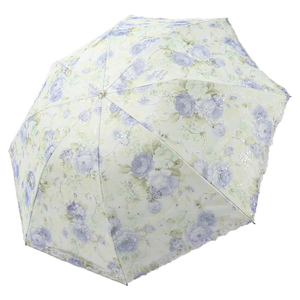 Paraguas Compacto Plegable Aikelai Floral UV 95% Azul