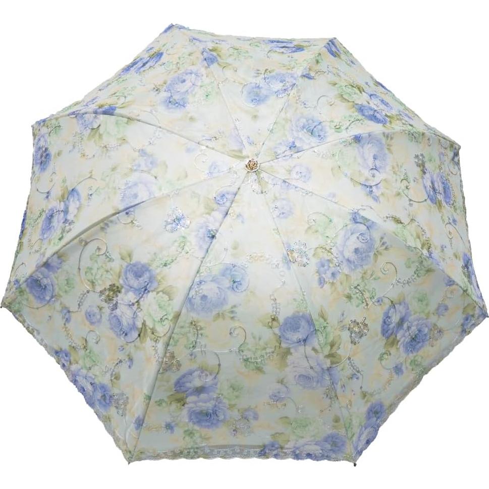 Paraguas Compacto Plegable Aikelai Floral UV 95% Azul