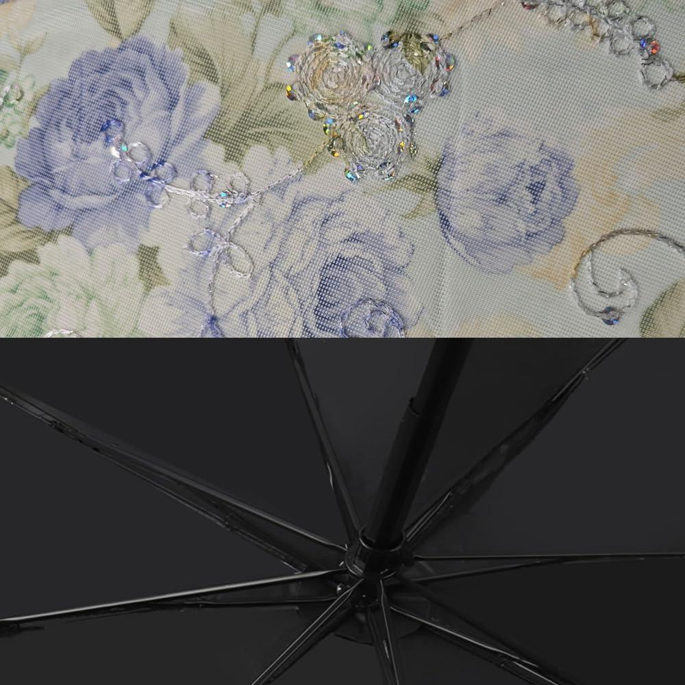 Paraguas Compacto Plegable Aikelai Floral UV 95% Azul