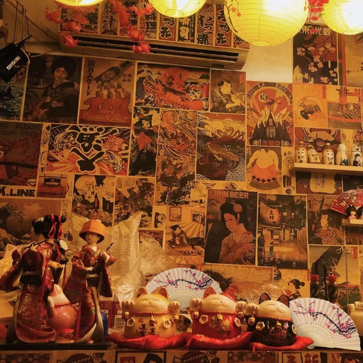 12 Abanicos Plegables de Papel Flor de Cerezo LEFTSTARER