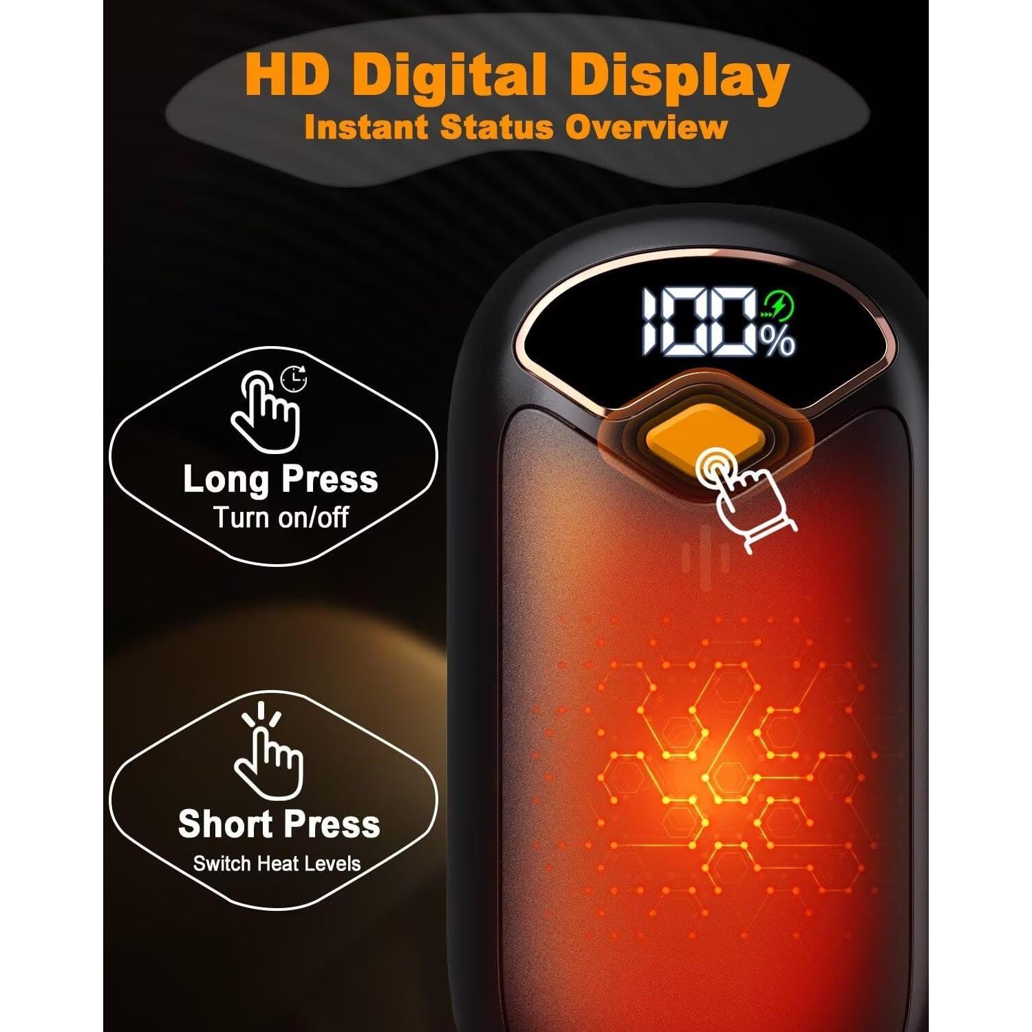 Calentadores de Manos Recargables BEYYON PG02 2 Paquete USB-C