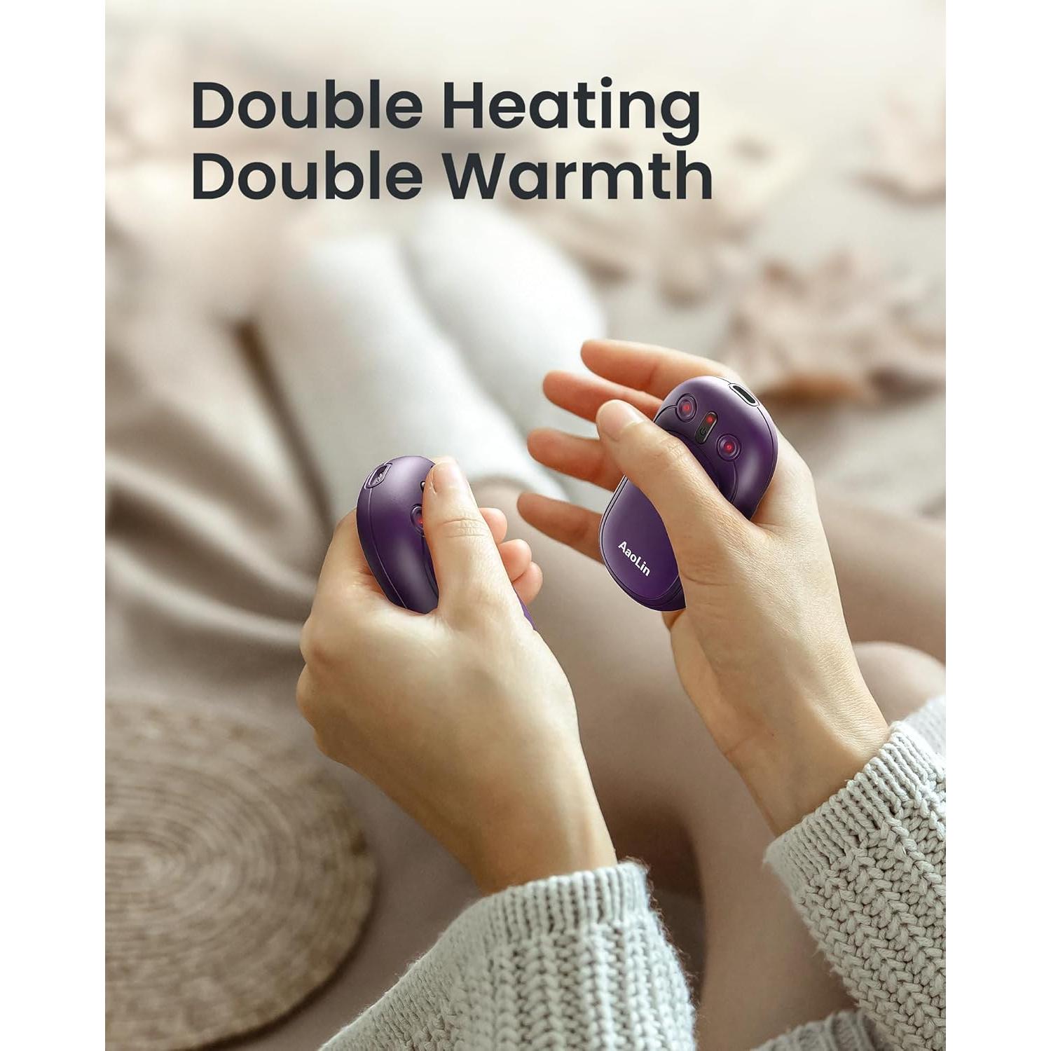 Calentadores de Manos Recargables AaoLin AO-216, 2 Paquete, 12h Calor