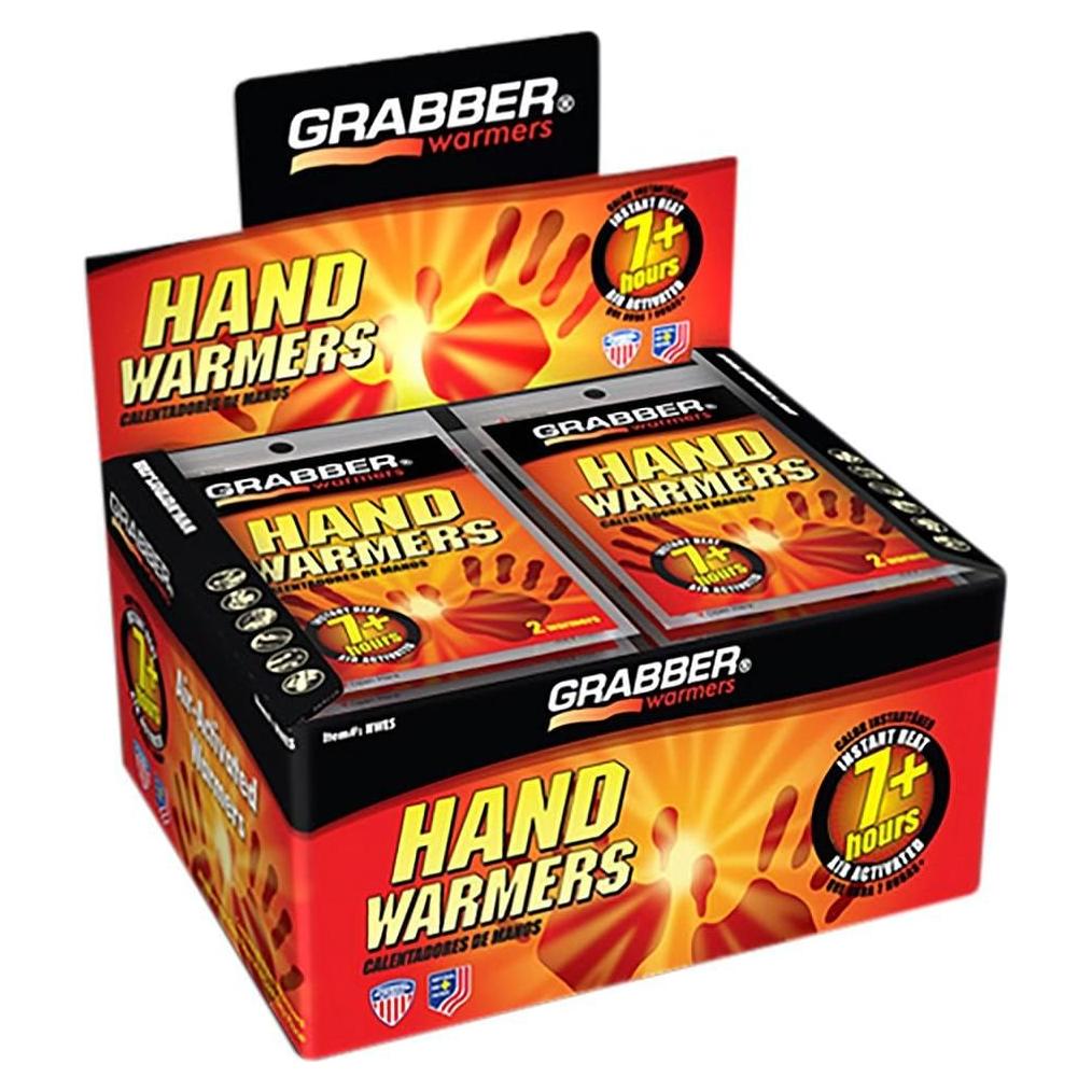 Calentadores de Manos Grabber 7+ Horas - Caja de 40 Pares