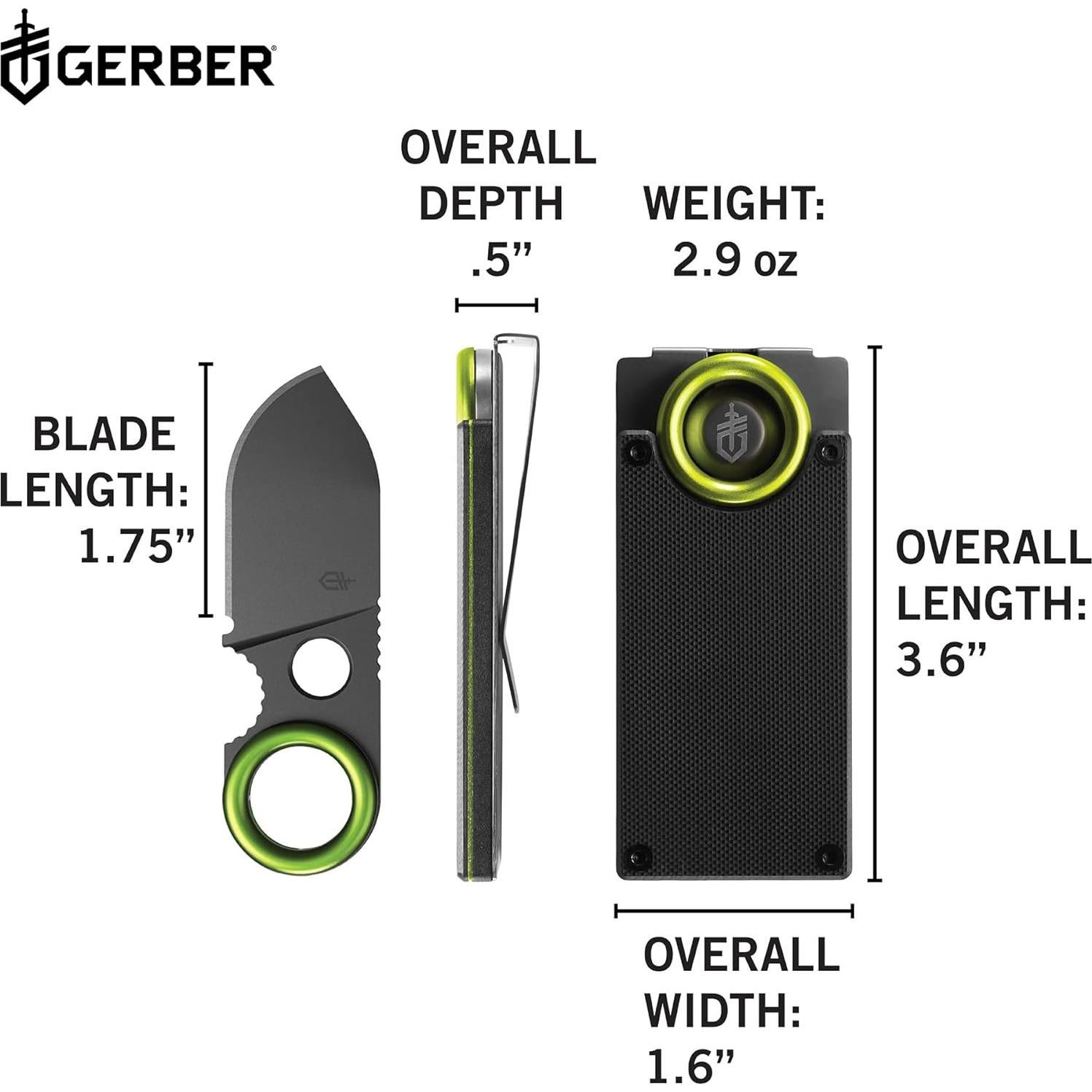 Clip de Dinero Gerber GDC con Cuchillo de Acero Inoxidable