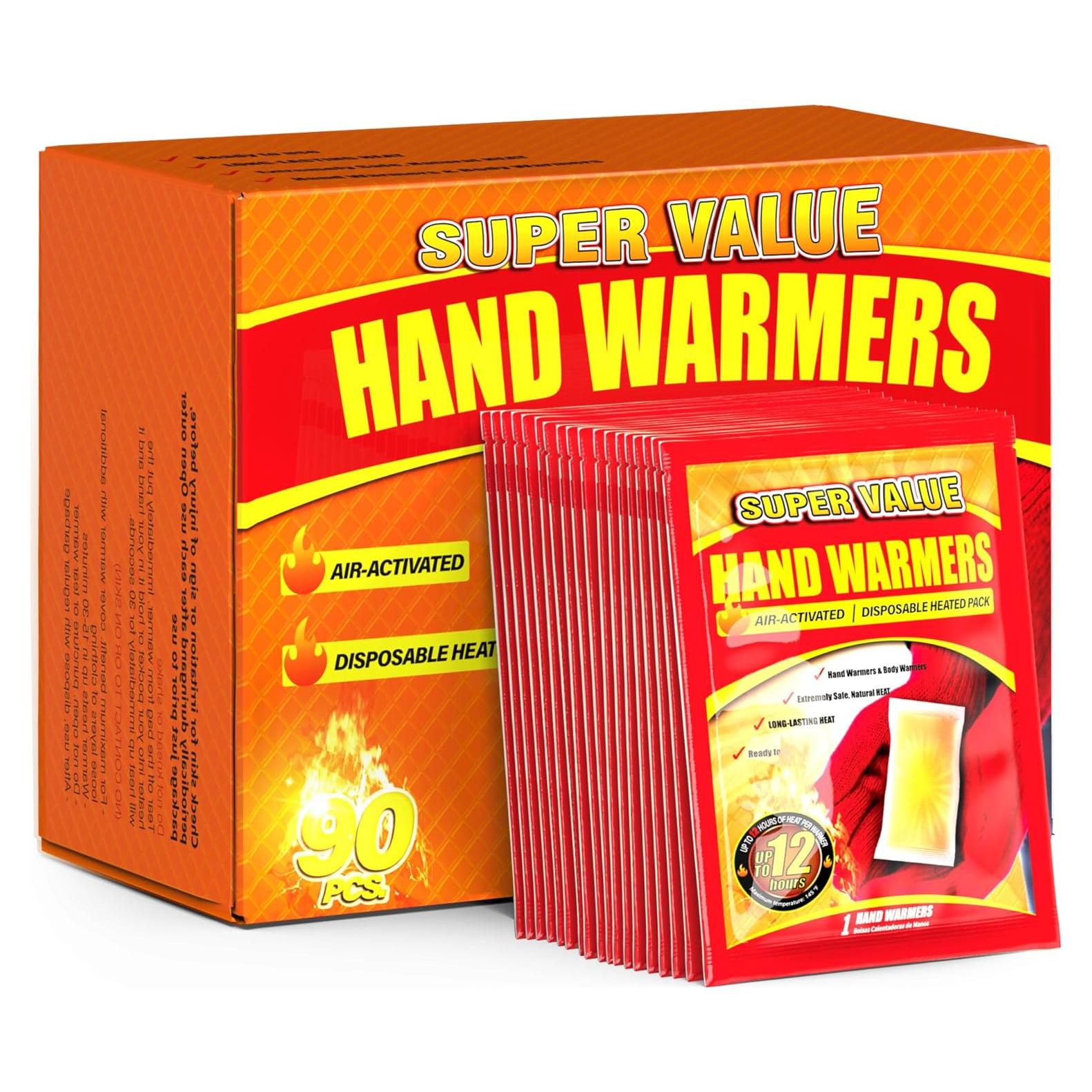 Calentadores de Manos Desechables GEELGRY 90 Pcs Duraderos 12h