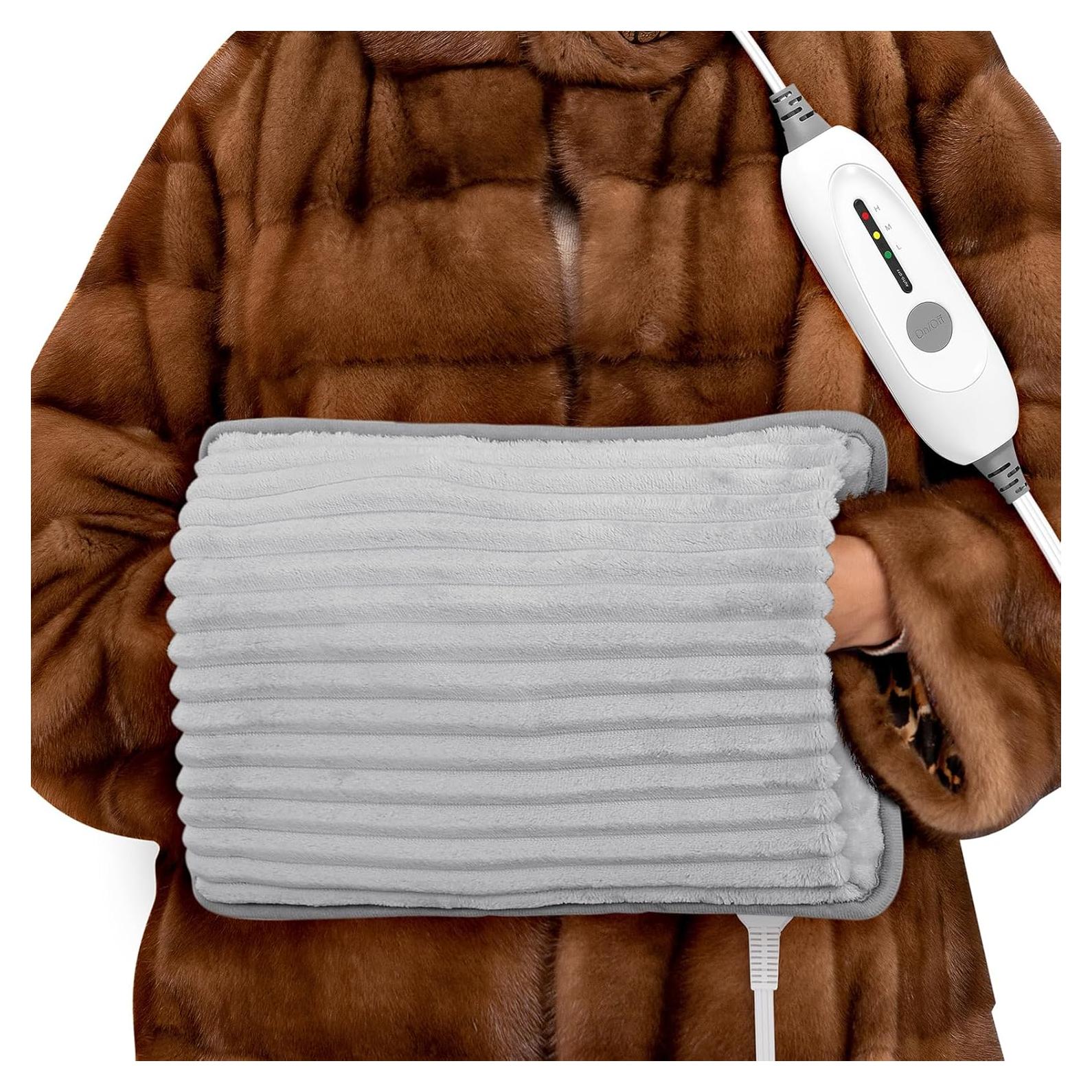 Calentador de Manos Eléctrico SINORIKO Gris, 3 Niveles, Apagado Automático