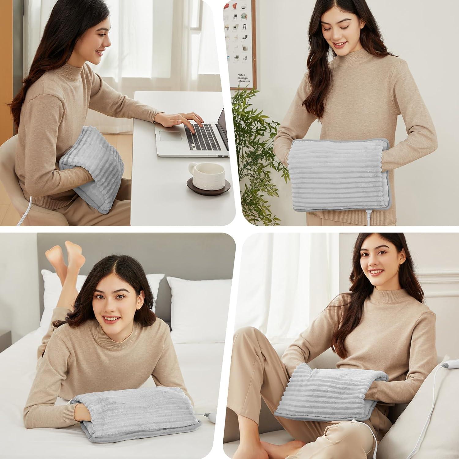 Calentador de Manos Eléctrico SINORIKO Gris, 3 Niveles, Apagado Automático