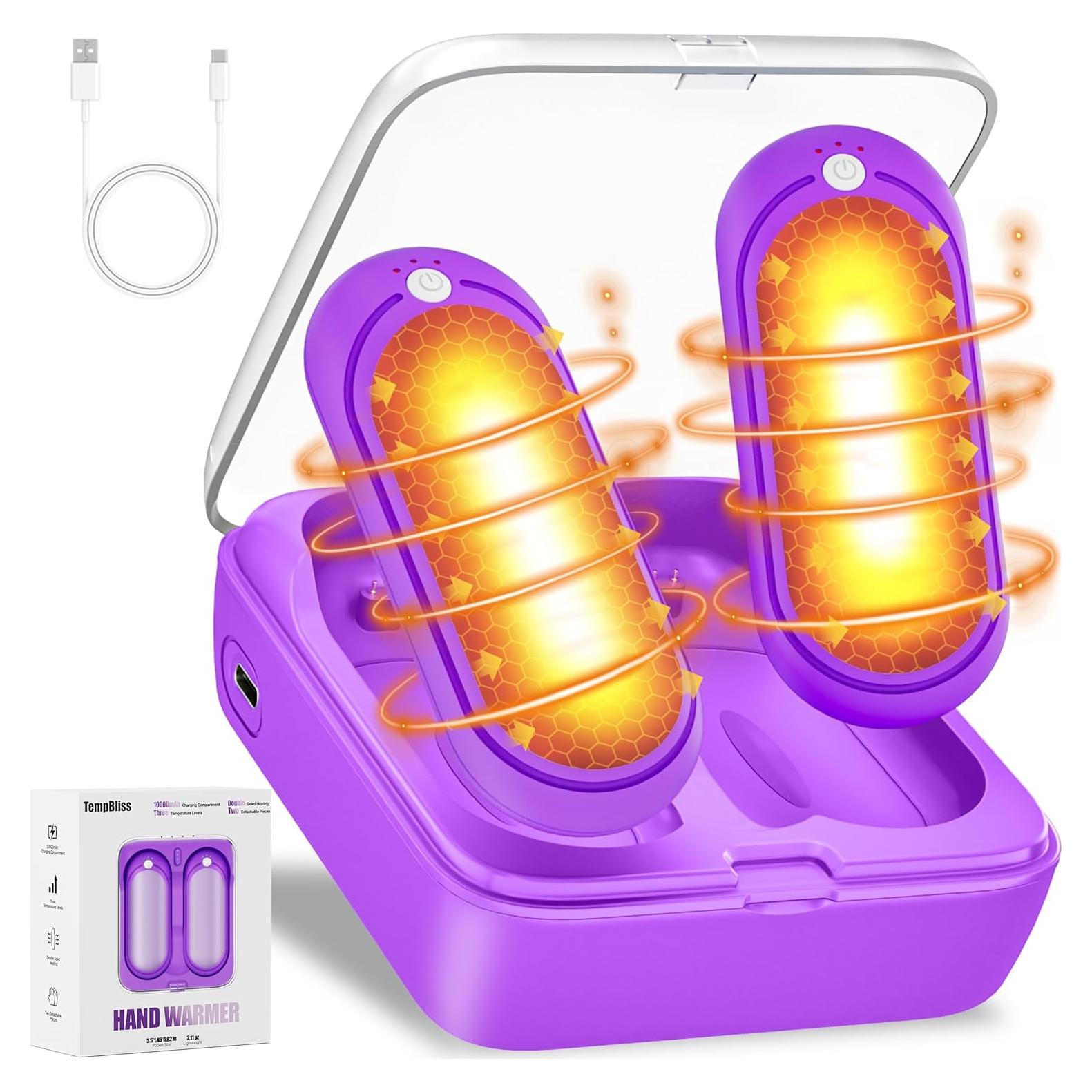 Calentadores de Manos Recargables WarmEmbrace 2 Piezas 10000mAh