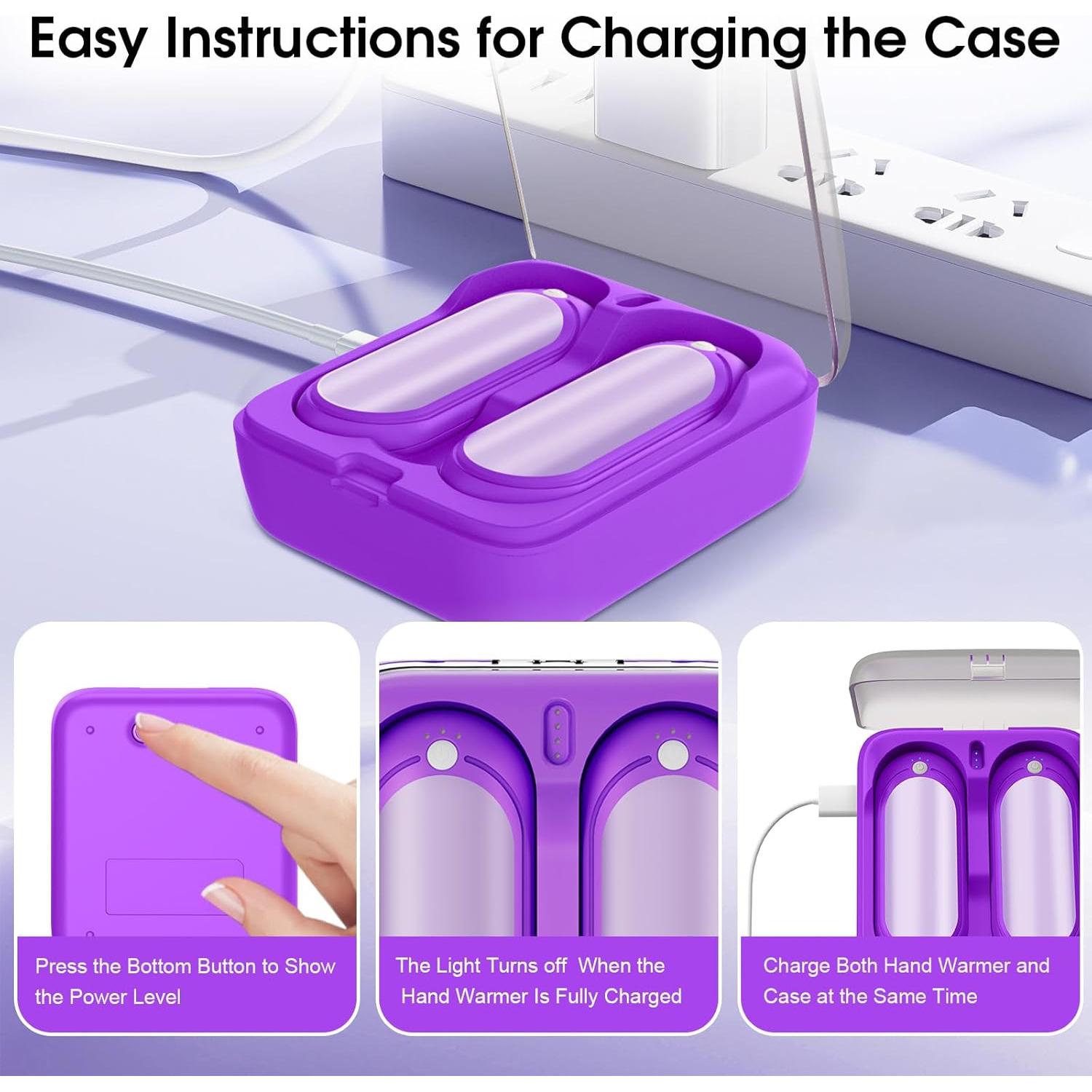 Calentadores de Manos Recargables WarmEmbrace 2 Piezas 10000mAh