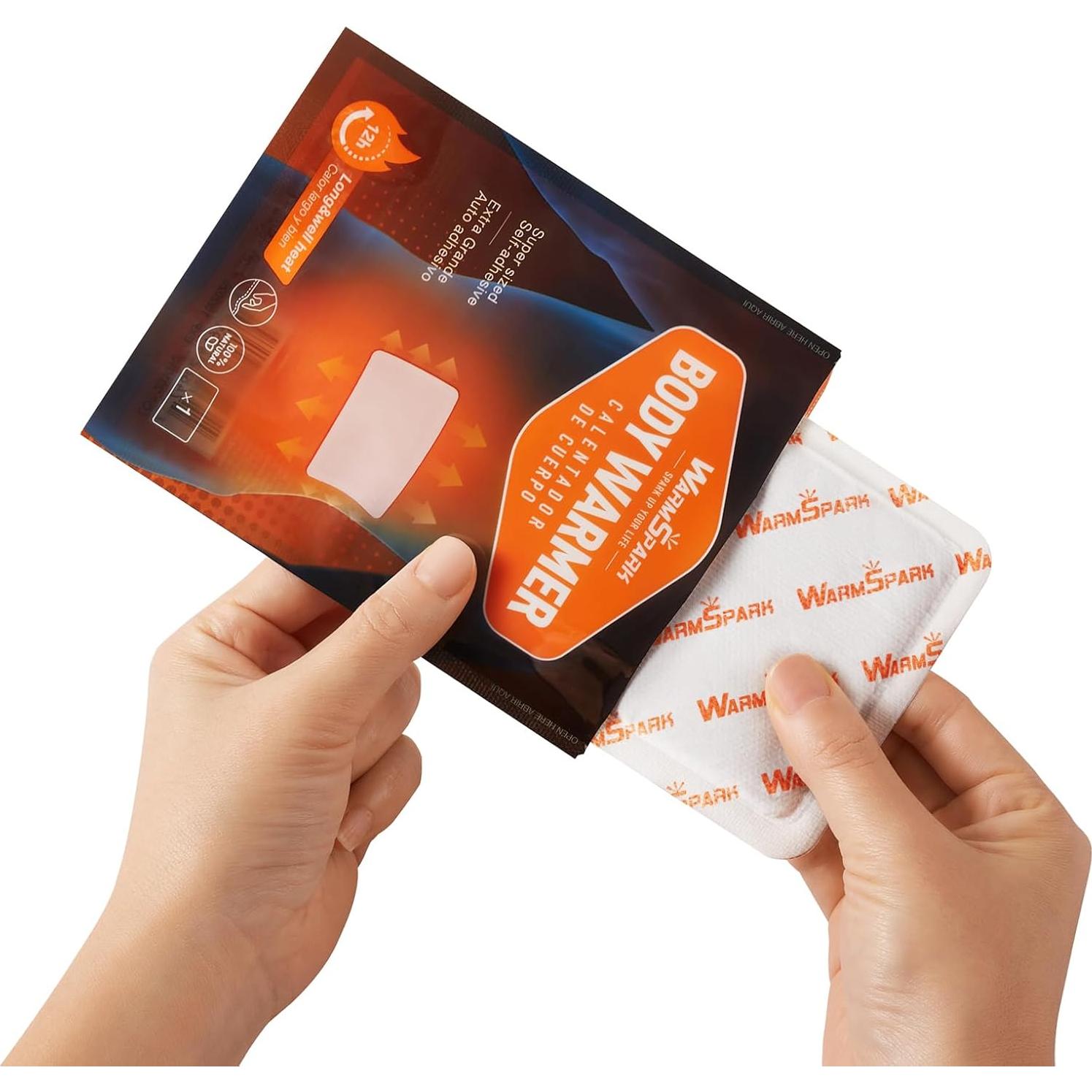 Calentadores Corporales Adhesivos WarmSpark - 40 Paquetes - 12 Horas Calor