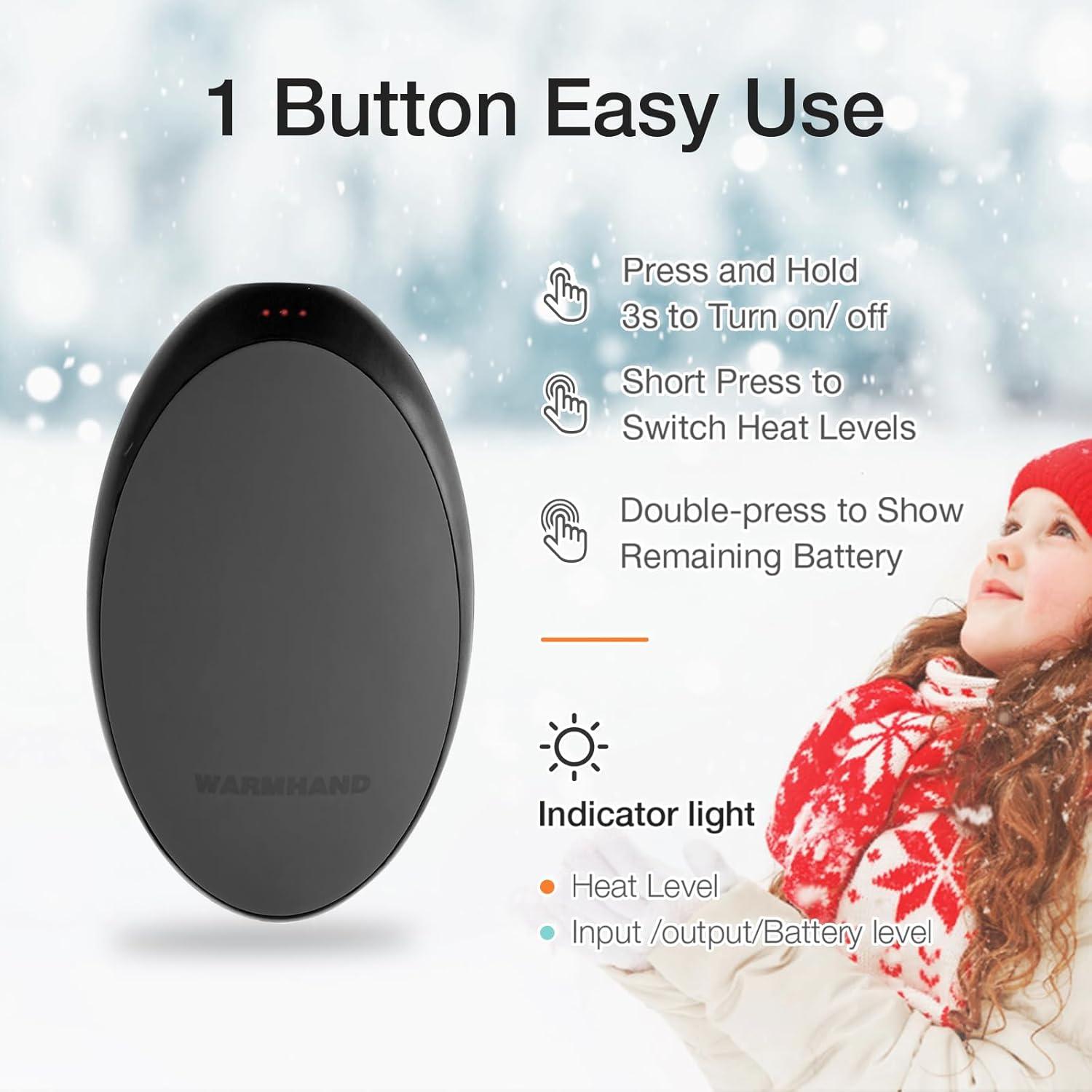 Calentador de Manos Recargable Eiruaw ZLS-A6 5200mAh Rosa