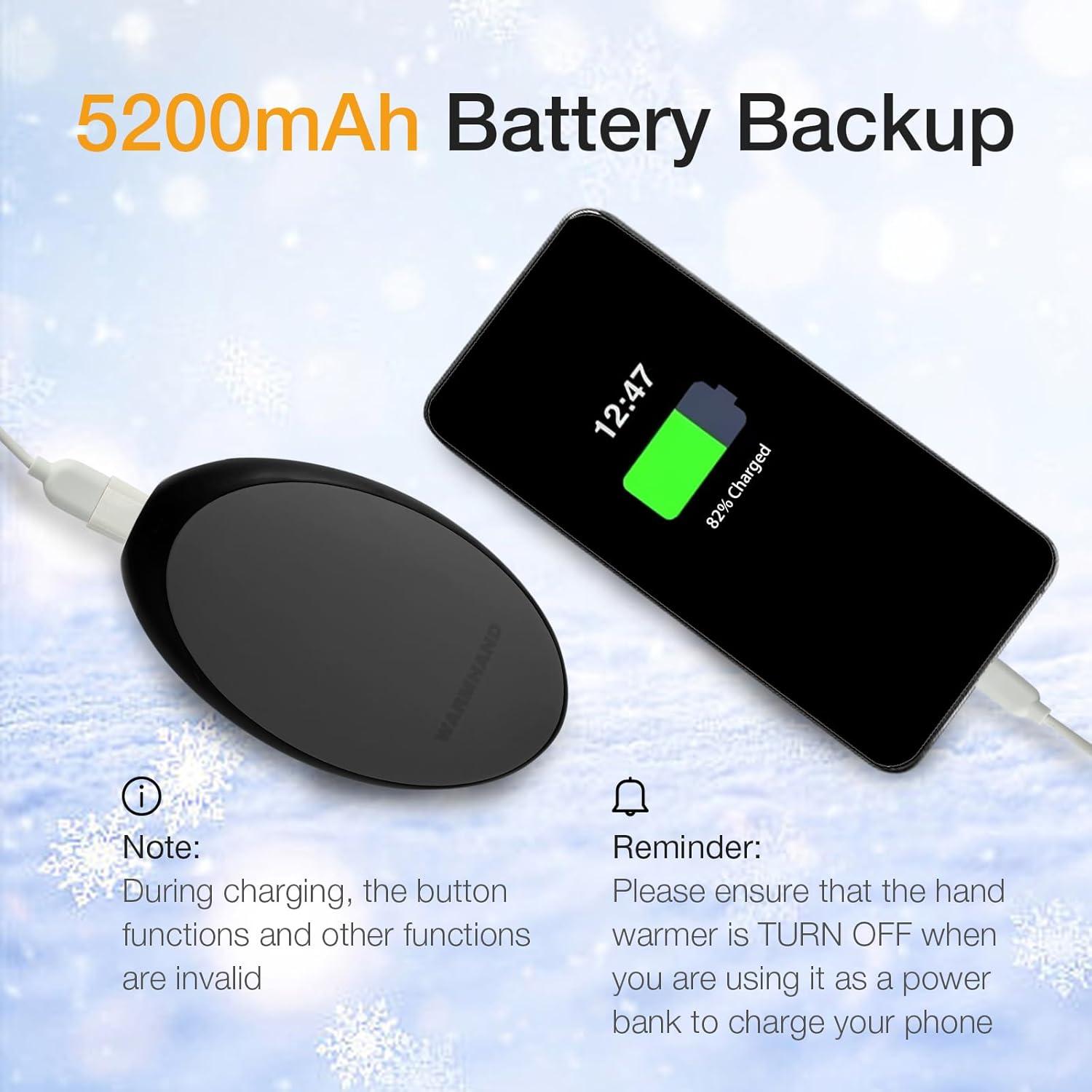 Calentador de Manos Recargable Eiruaw ZLS-A6 5200mAh Rosa