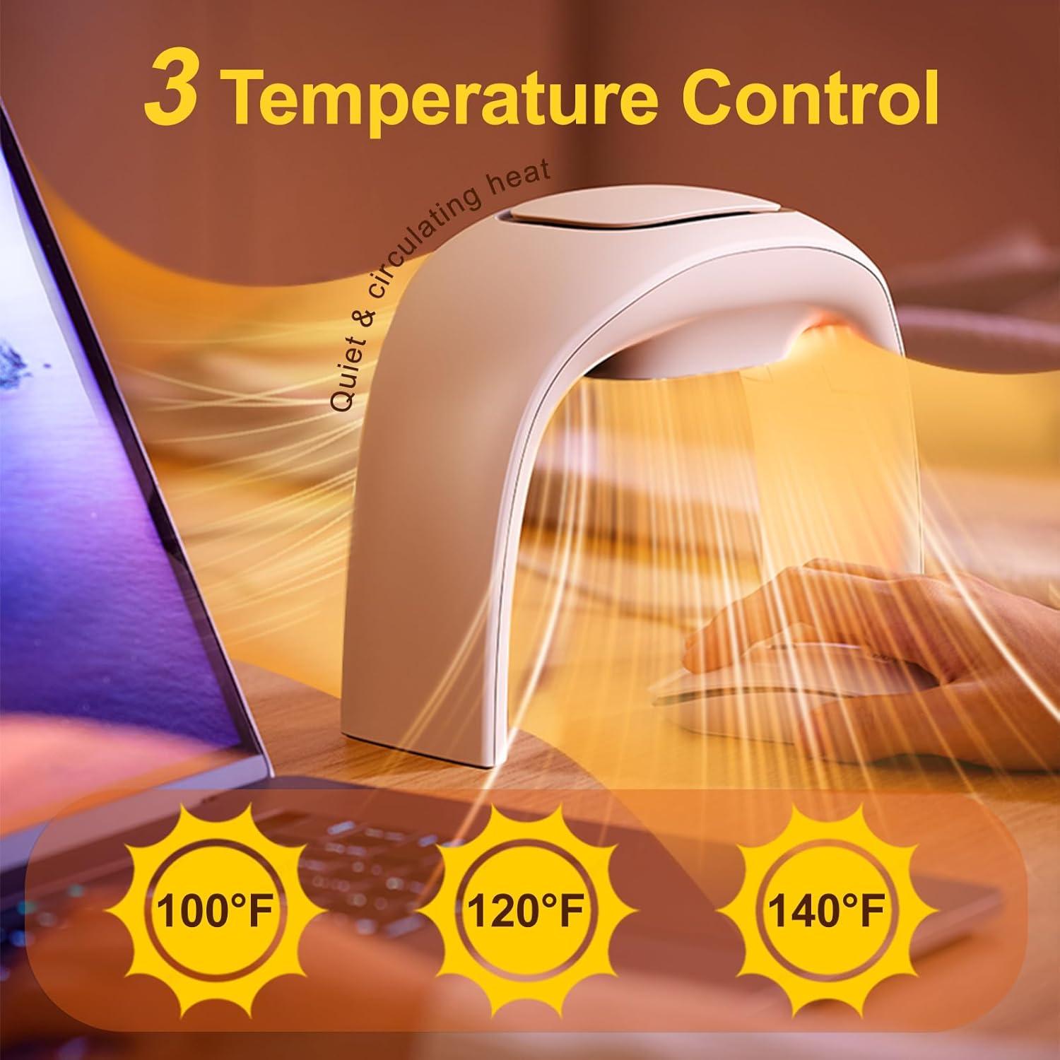 Alfombrilla de Ratón Calentada Nauttxon 100W Cerámica Blanca