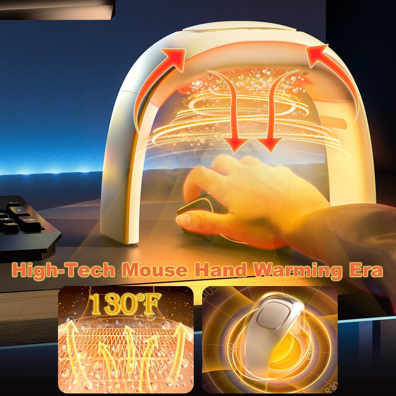 Alfombrilla de Ratón Calentada Nauttxon 100W Cerámica Blanca