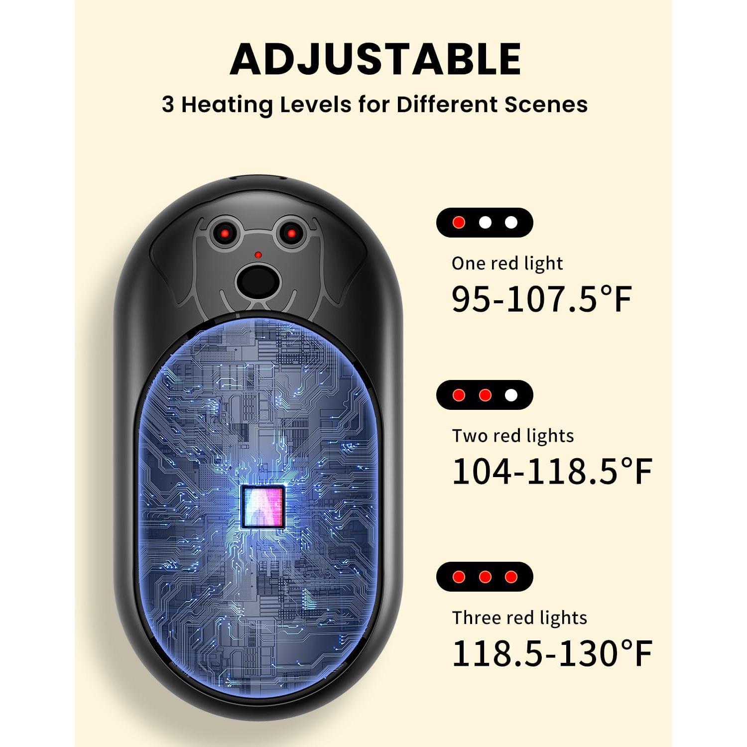 Calentadores de Manos Eléctricos Recargables Miaton AOY-702