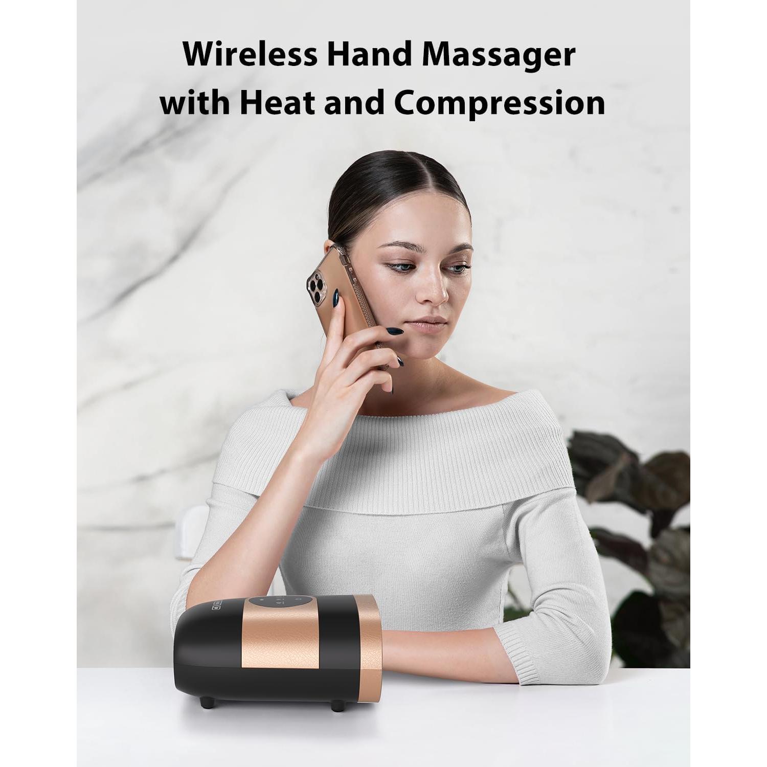 Masajeador de Mano CINCOM Inalámbrico con Calor y Compresión