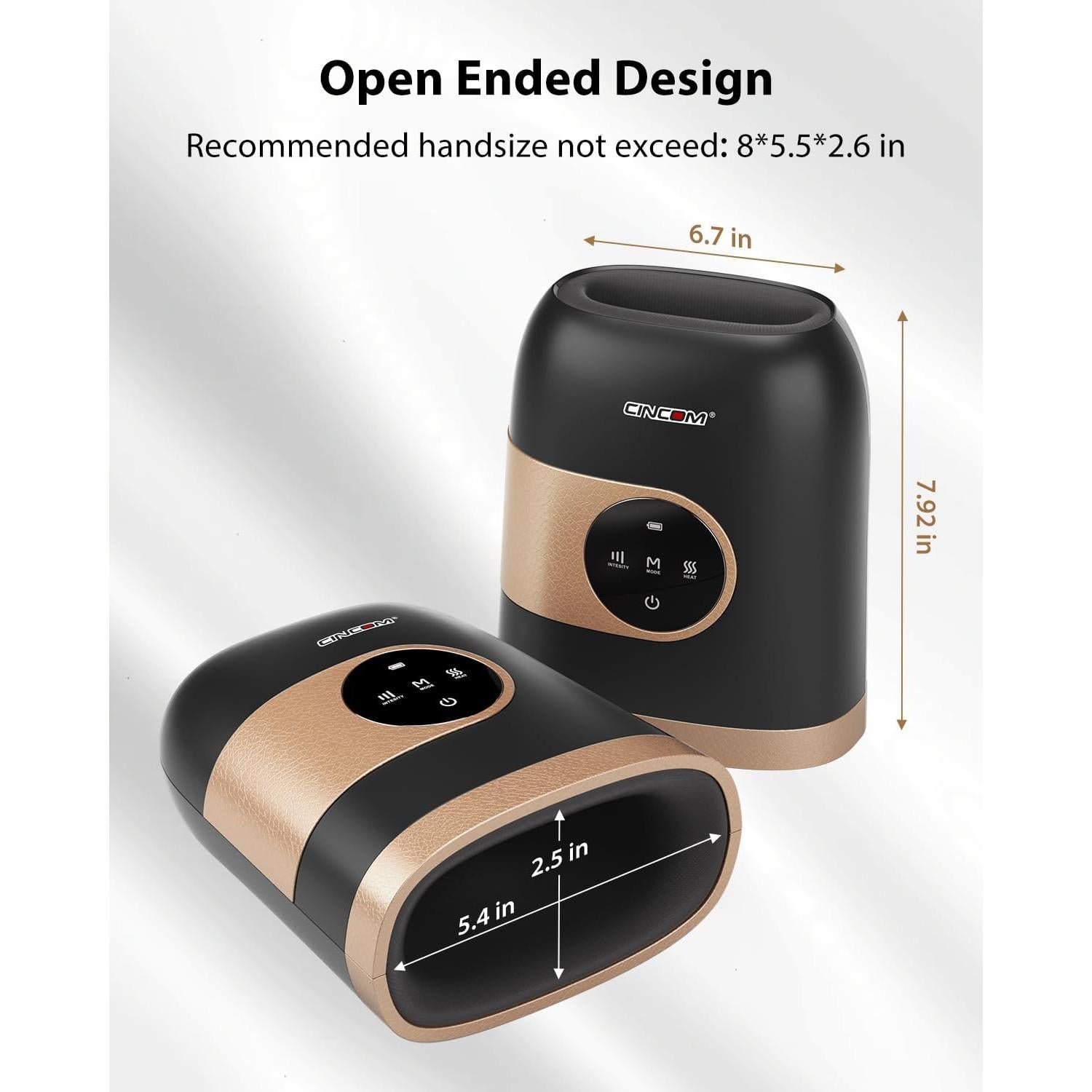 Masajeador de Mano CINCOM Inalámbrico con Calor y Compresión