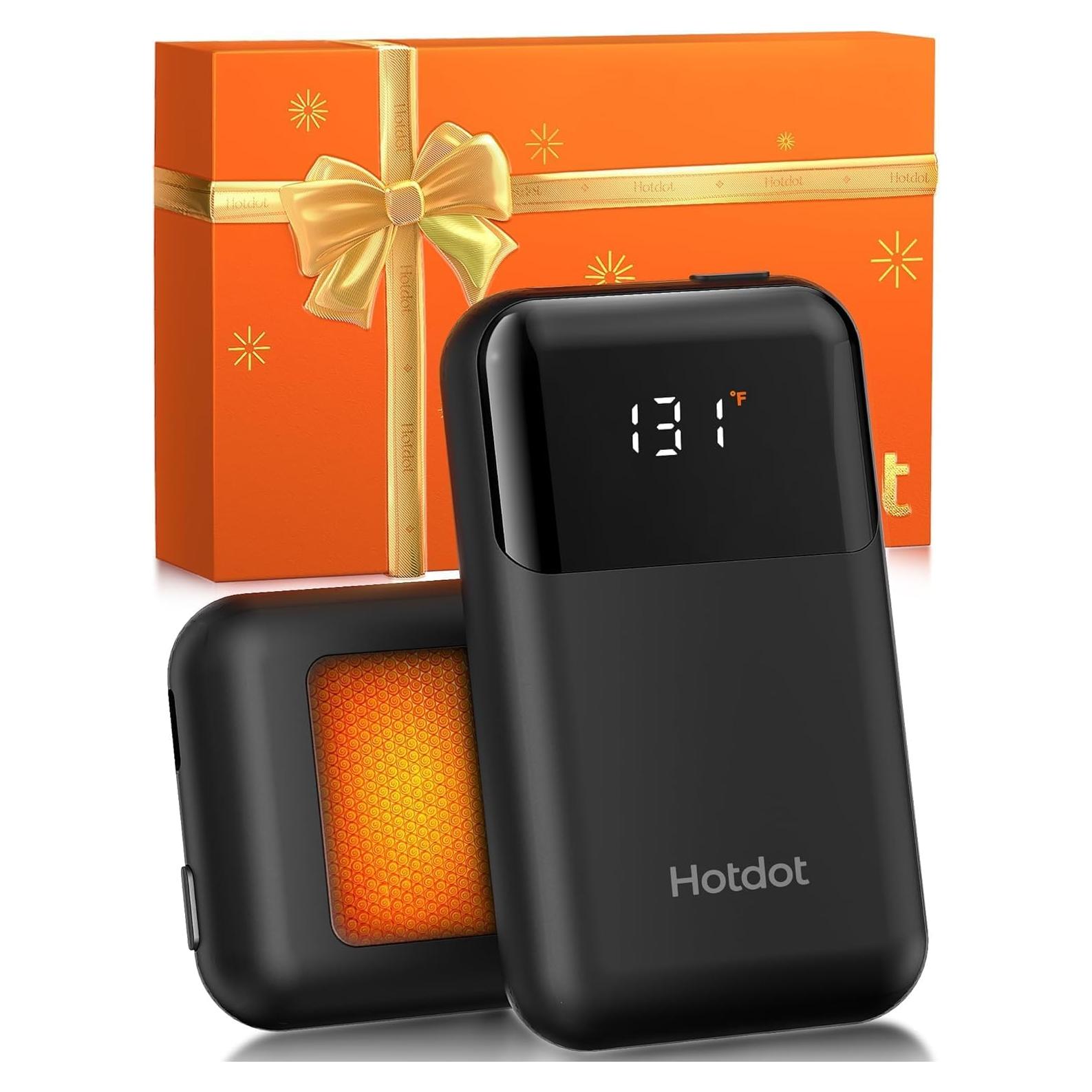 Calentadores de Manos Recargables Hotdot 2-Pack 6400mAh LED