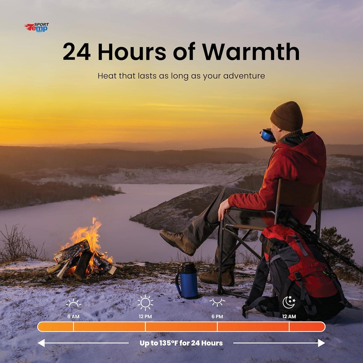 Calentadores de Manos Jumbo Sport Temp - 25 Piezas, 24 Horas Calor