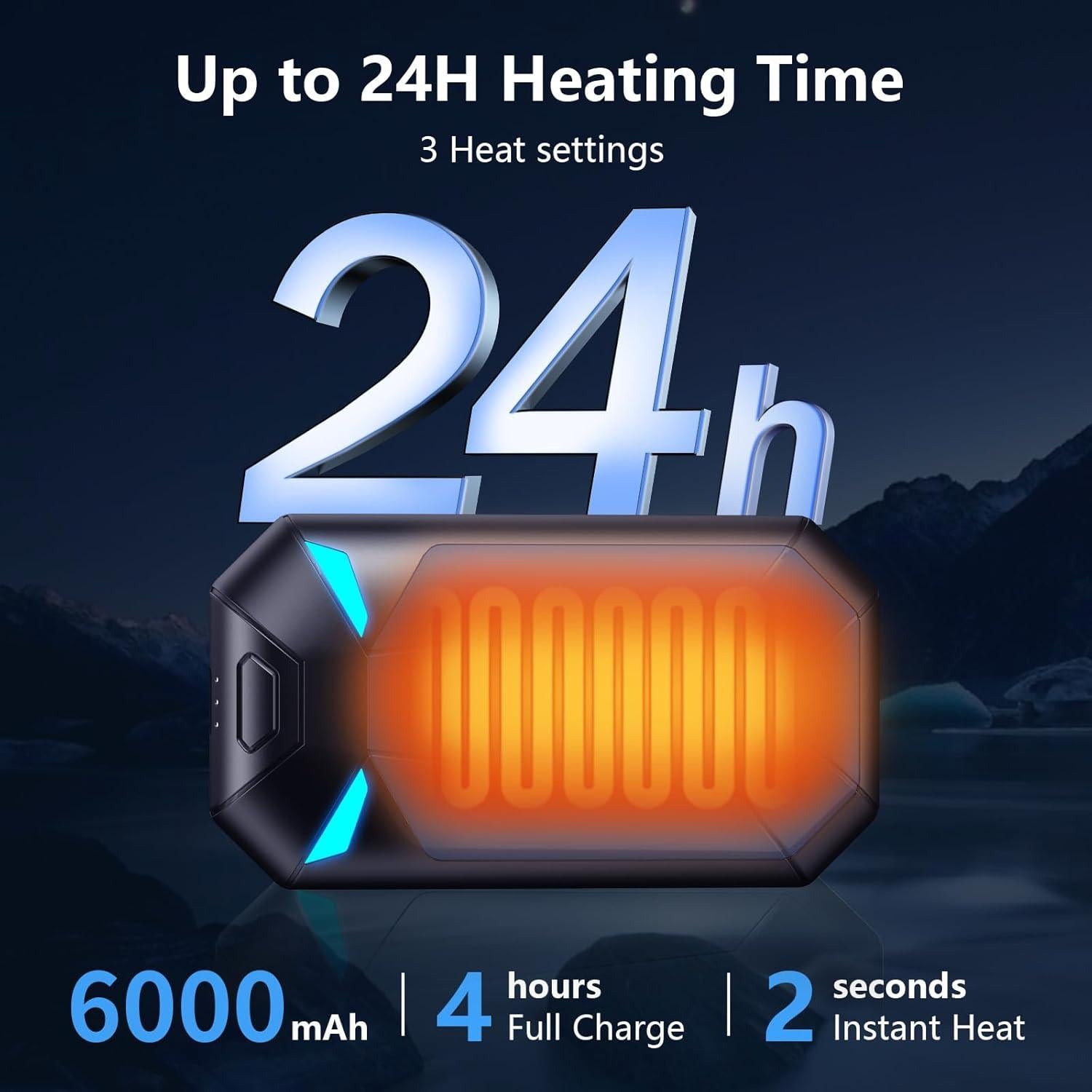 Calentadores de Manos Recargables UJROQI OT-109 6000mAh 20h