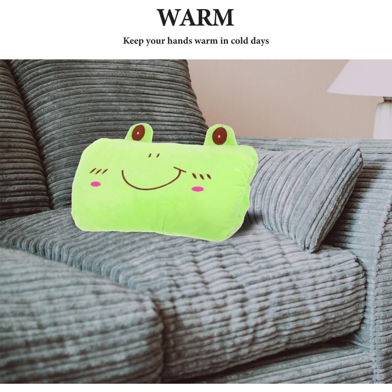 Almohada Calentadora de Manos Veemoon 26x19cm Peluche Verde