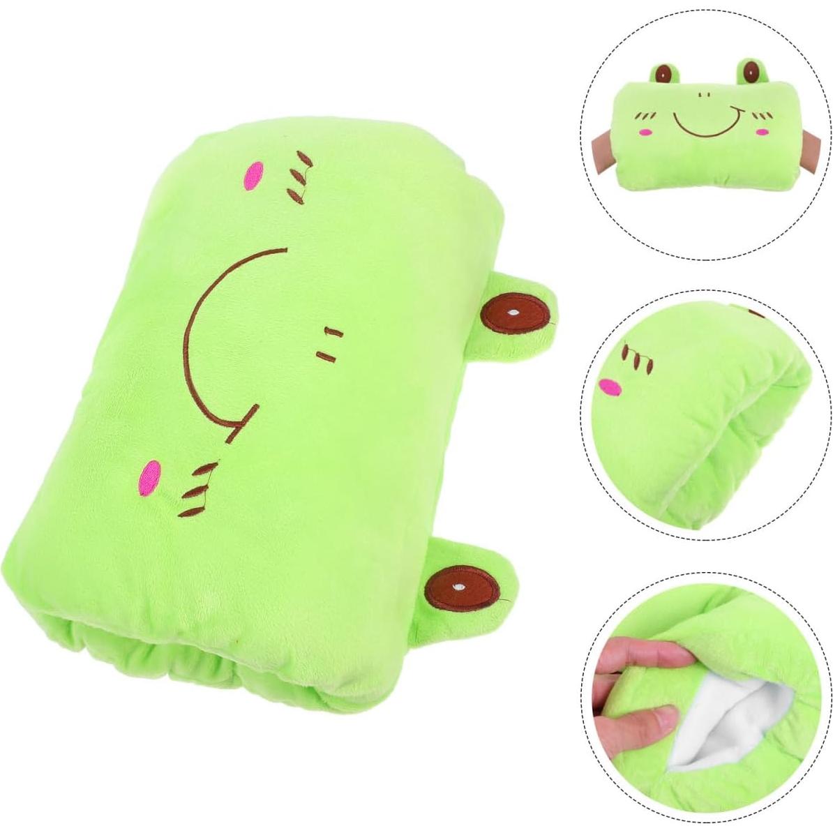 Almohada Calentadora de Manos Veemoon 26x19cm Peluche Verde