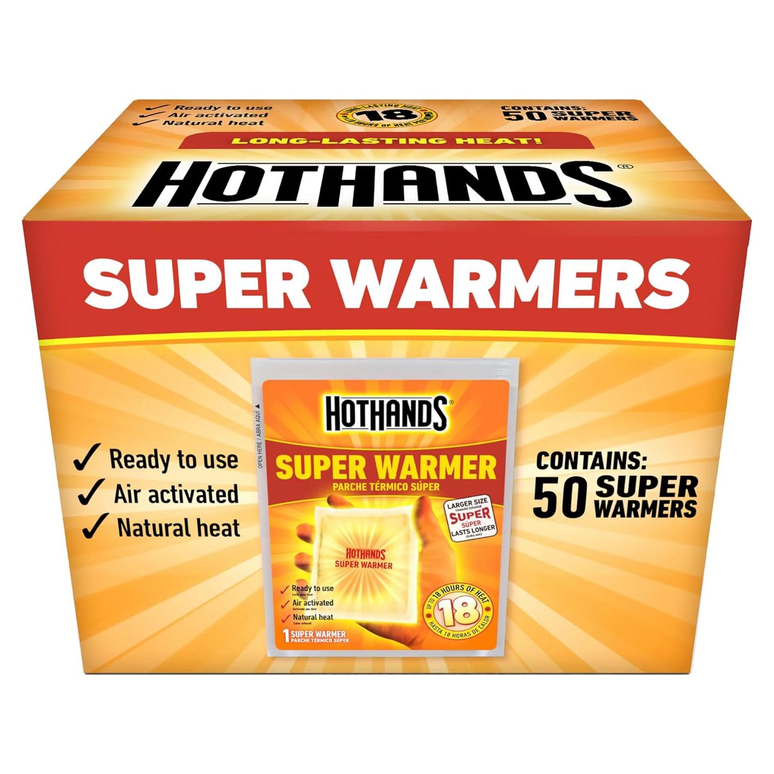 Calentadores de Manos y Cuerpo HotHands 50 Unidades